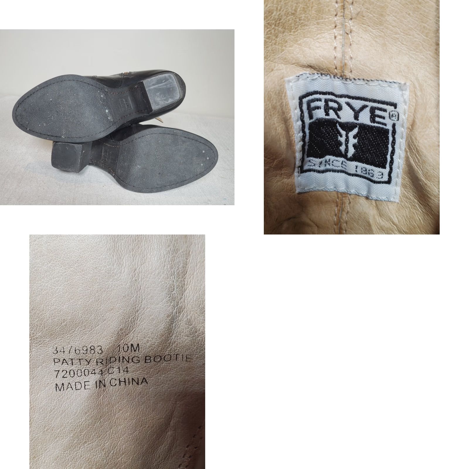 Frye FRYE Patty Riding Bootie Black Leather Zip Ankle Boots 3476983 Women's US 10 M Boots Size US 10 / IT 40 - 9 Thumbnail