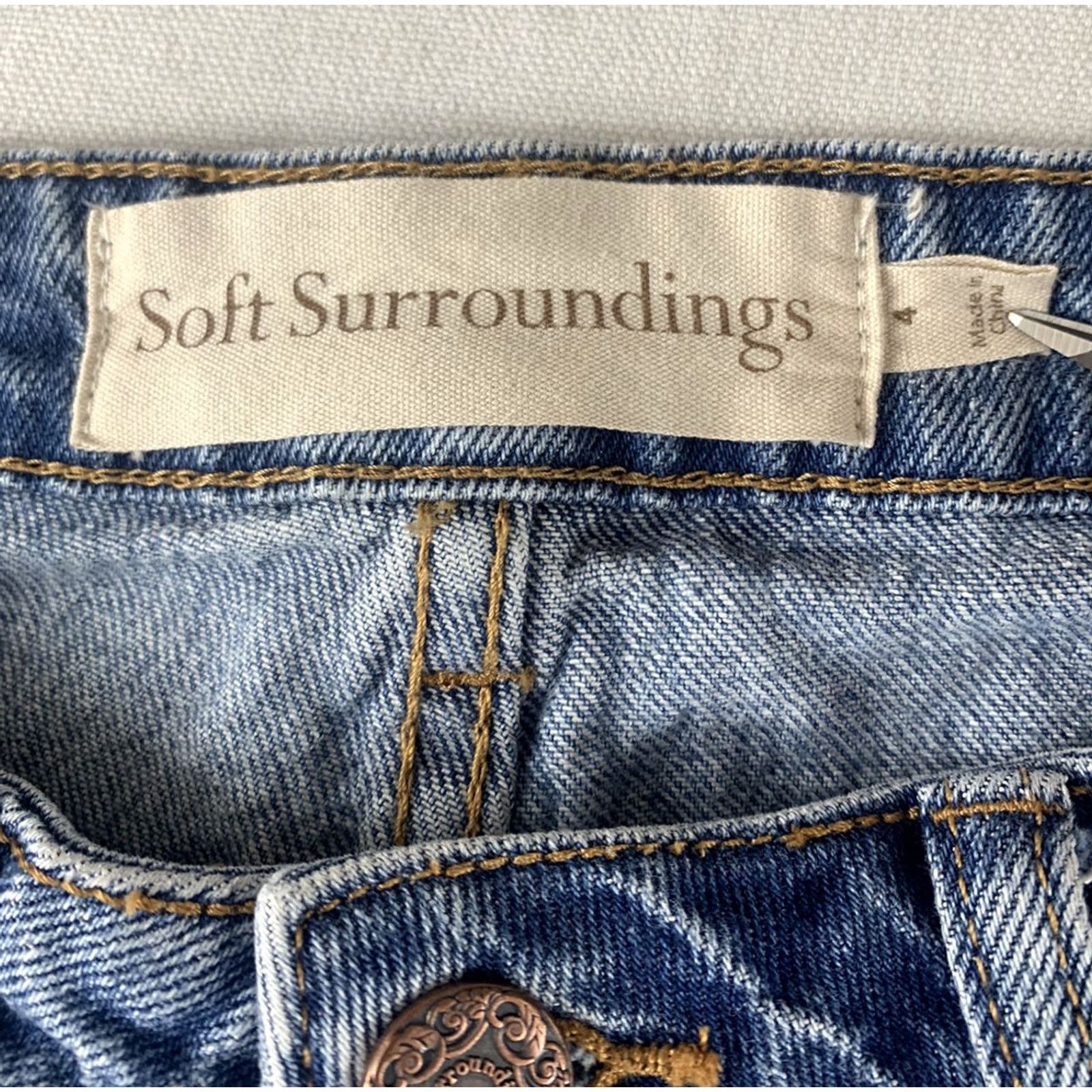 Soft Surroundings SOFT SURROUNDINGS Jeans WOMENS Blue Size 4 Belt Loops Pockets Denim Size 27" / US 4 / IT 40 - 6 Thumbnail