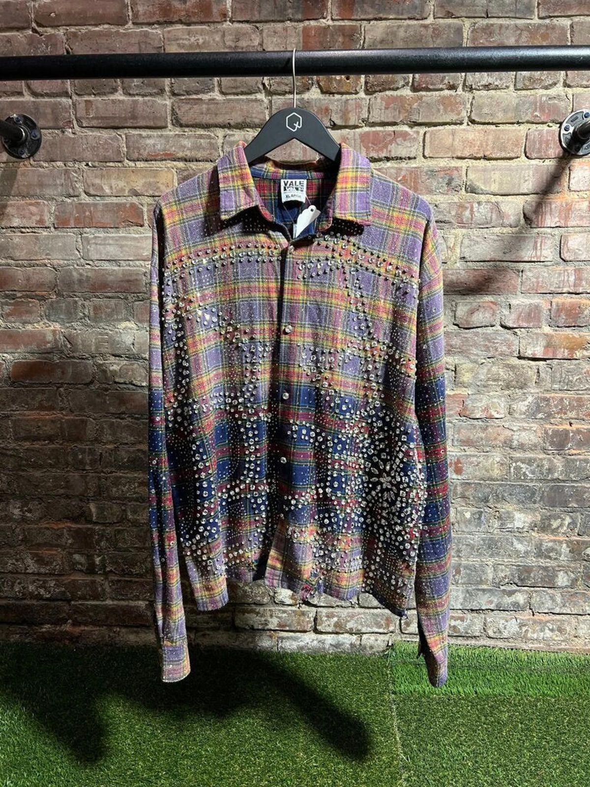 Other Vale State Rhinestone Flannel Multi Color Sz. XL Size US XL / EU 56 / 4 - 1 Thumbnail