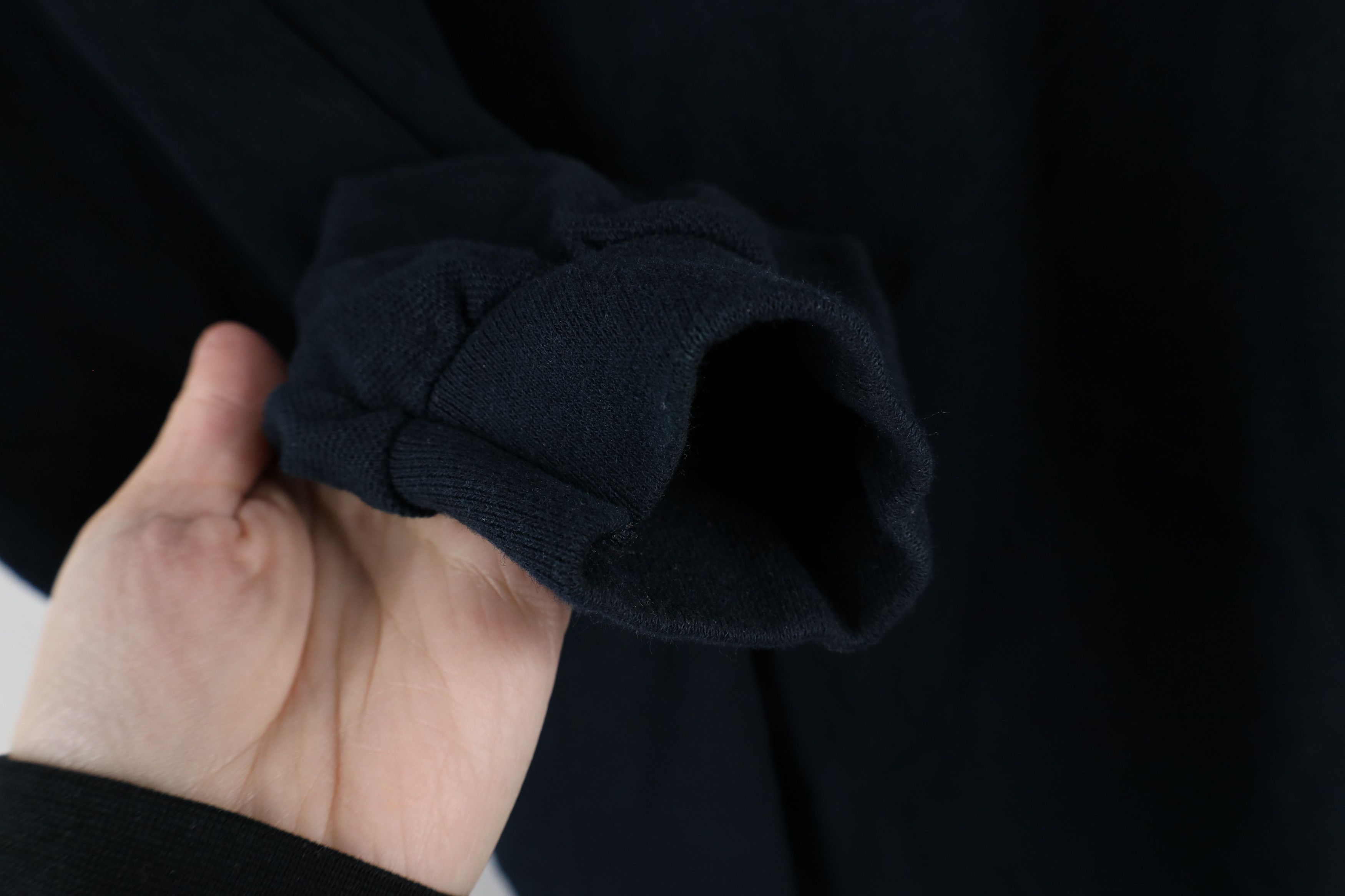 Vintage Vintage 90s Streetwear Heavy Long Sleeve Polo Shirt Black Size US XL / EU 56 / 4 - 7 Thumbnail