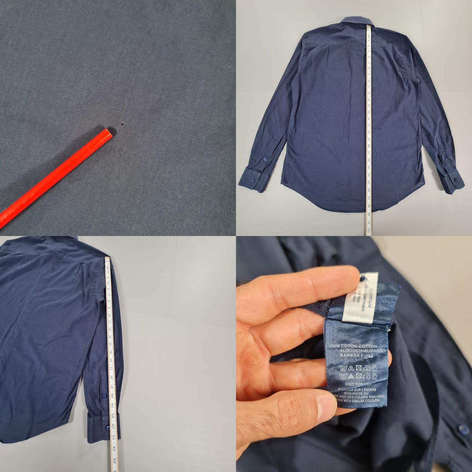 Vilebrequin Vilebrequin Shirt Mens Blue Navy Small Cotton Long Sleeve Button-Up Casual Regular Womens? Size US S / EU 44-46 / 1 - 8 Thumbnail