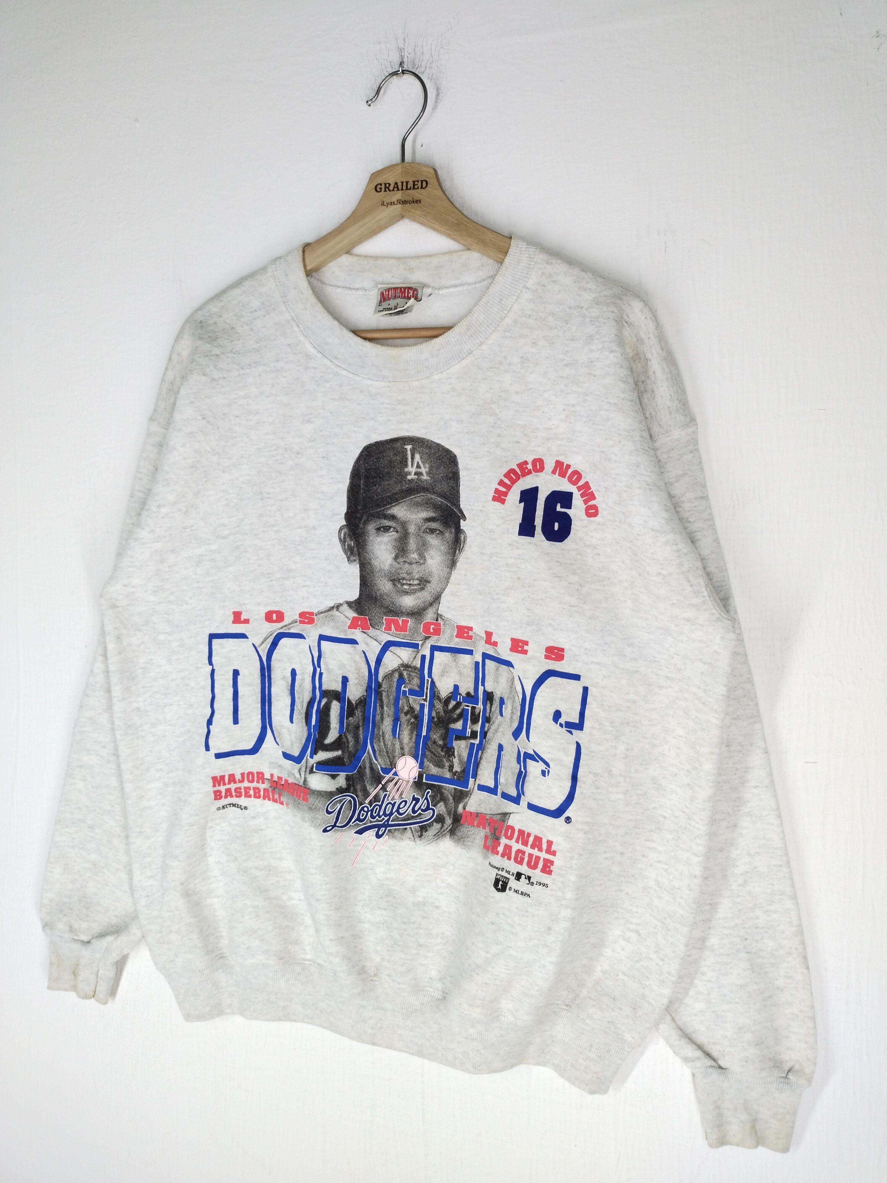 MLB × Nutmeg Vintage 1995 Hideo Nomo MLB MLBPA Sweatshirt Size US M / EU 48-50 / 2 - 2 Thumbnail