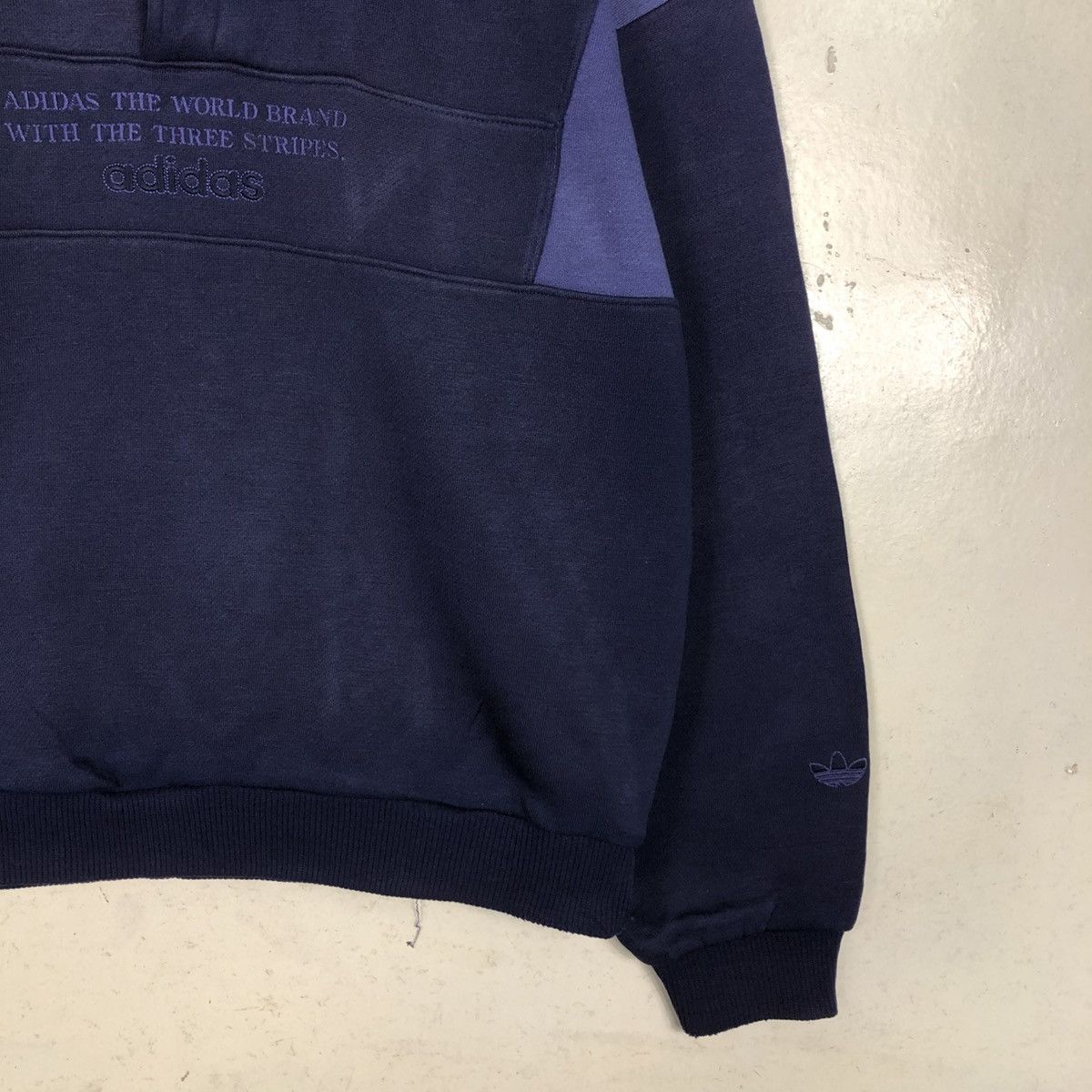 Adidas 📌Vintage Adidas Sweatshirt Half Button Anorak Big Logo Size US L / EU 52-54 / 3 - 7 Thumbnail