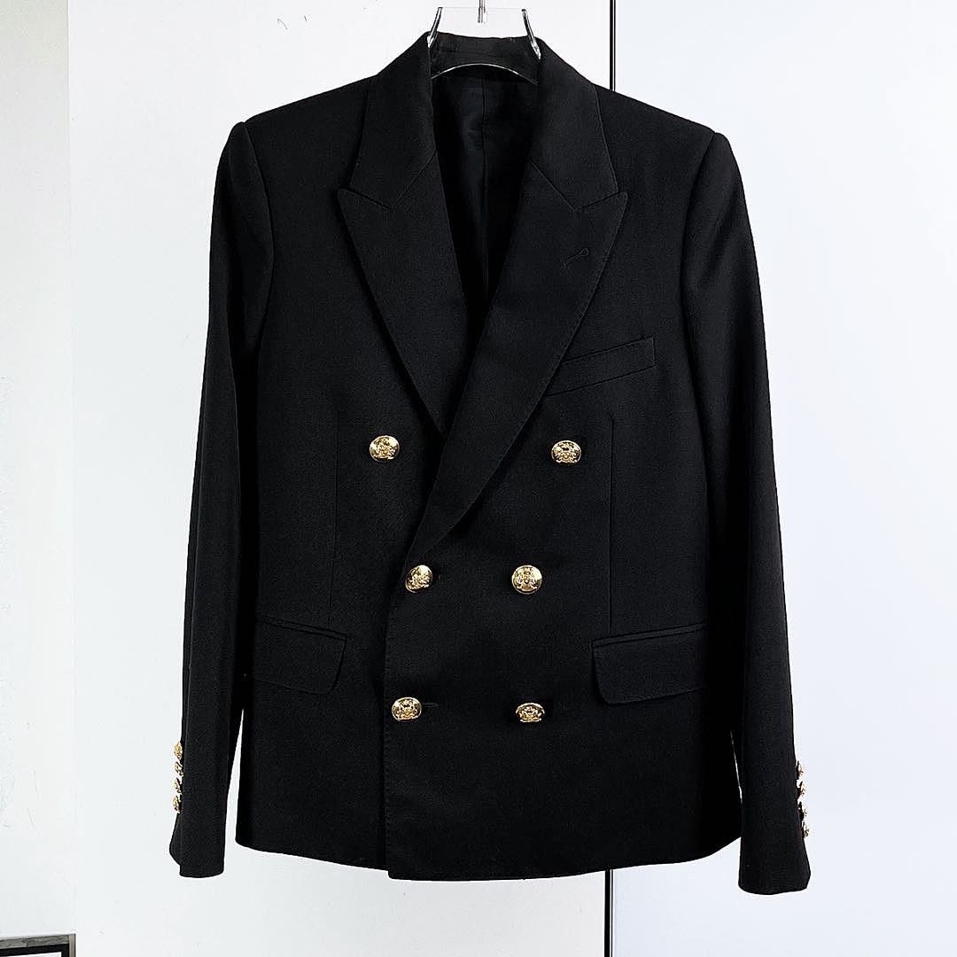 Celine Celine Double-Breasted Wool Blazer Size 34 Size XS / US 0-2 / IT 36-38 - 1 Thumbnail