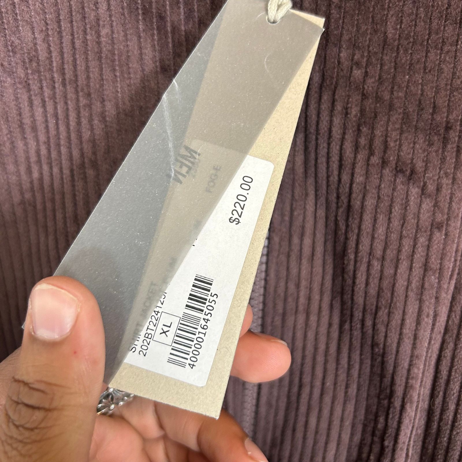 Fear of God Fear of God Essentials Plum Corduroy Jacket Size XL Size US XL / EU 56 / 4 - 5 Thumbnail