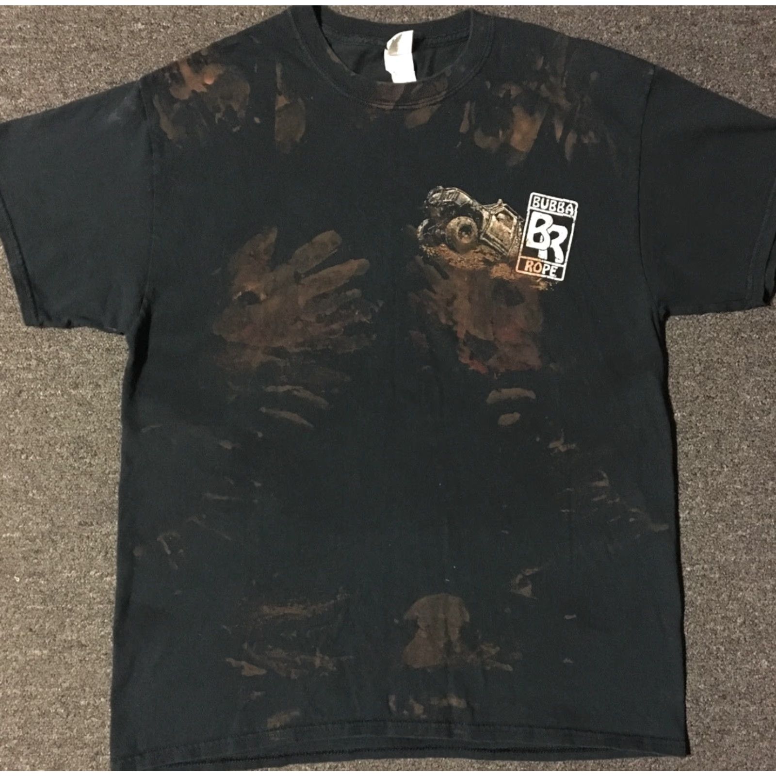 Roper VINTAGE Bubba Rope Mudding Shirt L Black Off Road Truck Grunge USA Flag 90s Shirt Mens Regular T-Shirt Short Sleeve Boyer? Size US L / EU 52-54 / 3 - 2 Thumbnail