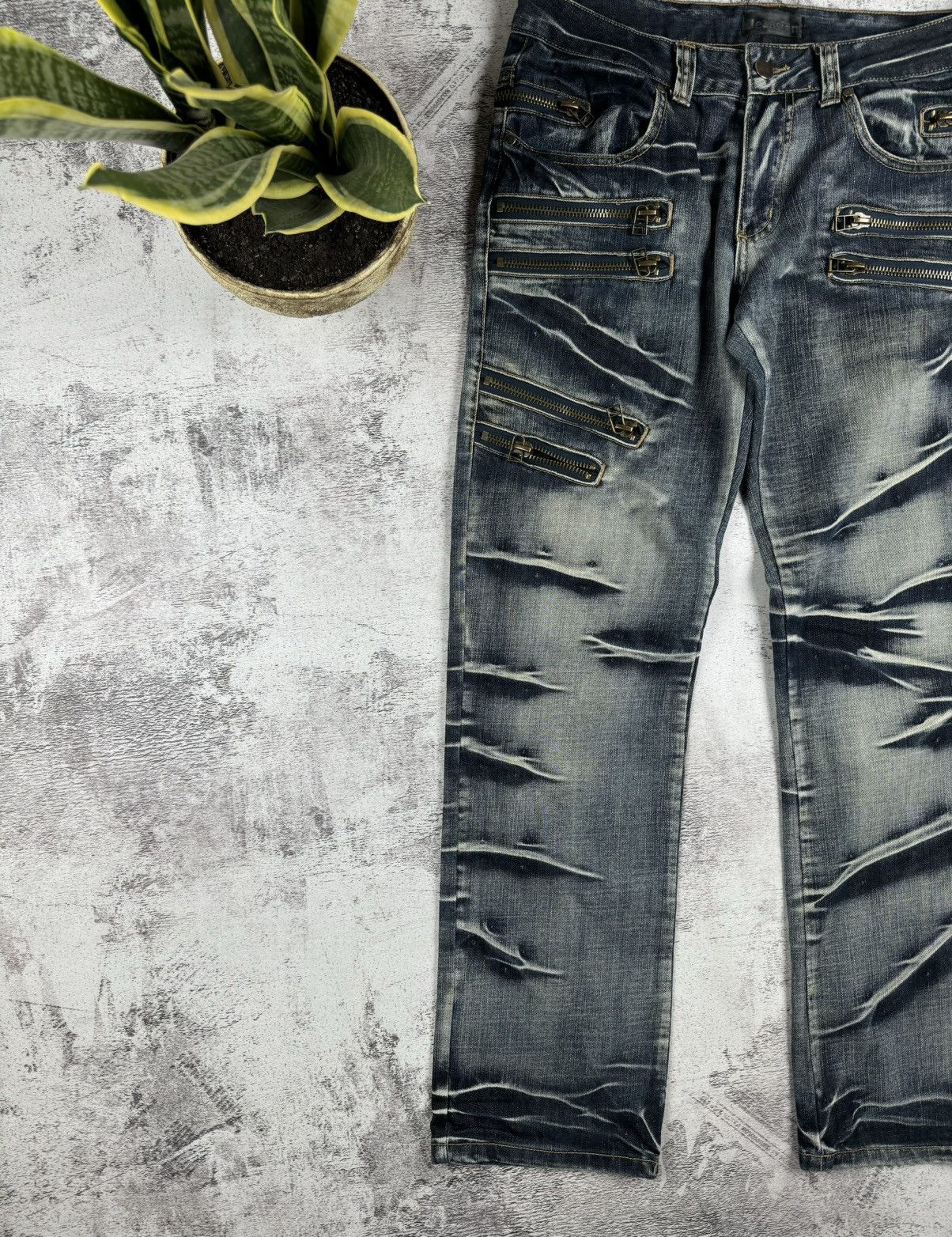 Japanese Brand Vintage Faded Distressed Y2K Rap Jeansia Jeans Pants Bottoms Size US 32 / EU 48 - 23 Thumbnail