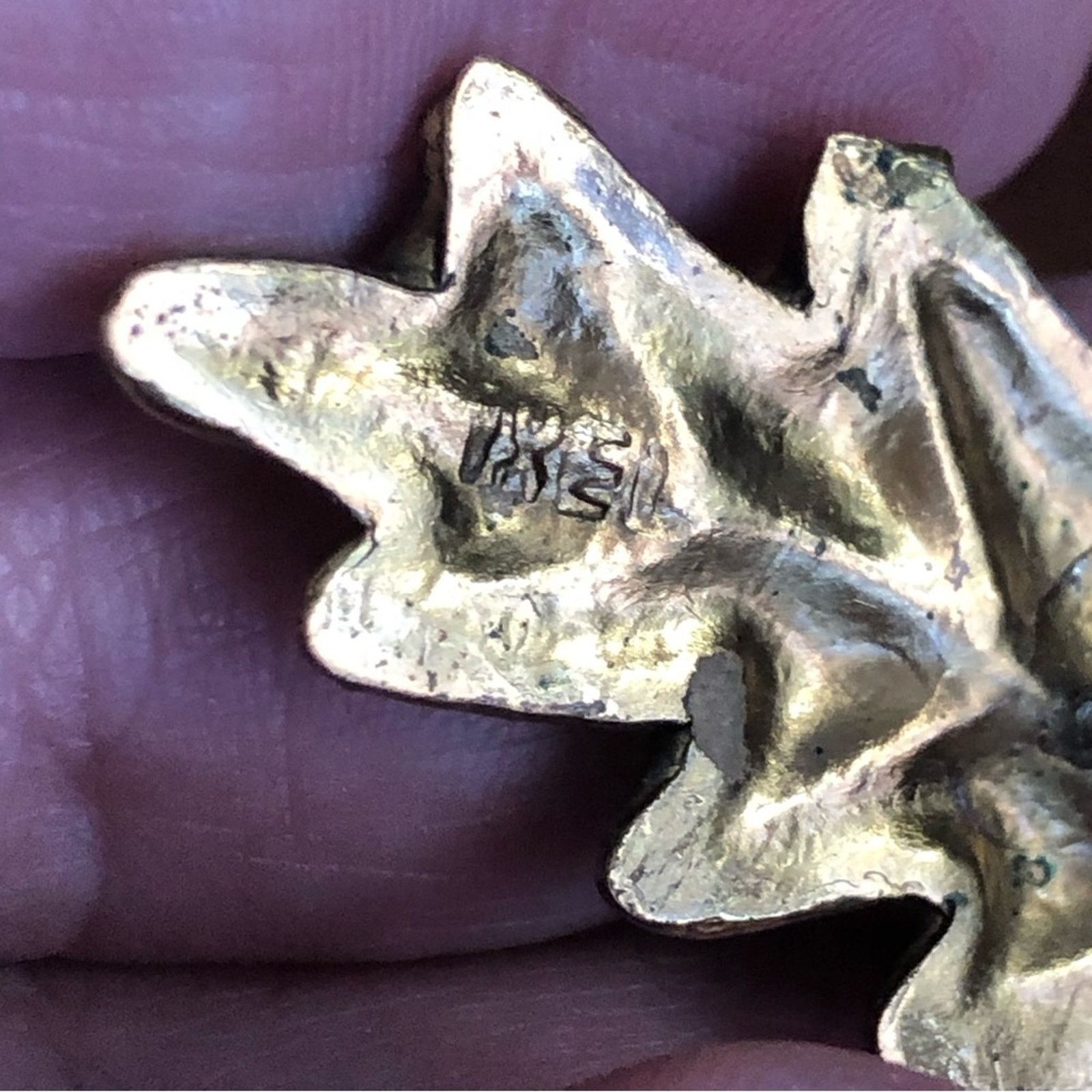 Vintage Vintage IXEL Mexican solid brass leaf design earrings Size ONE SIZE - 5 Thumbnail