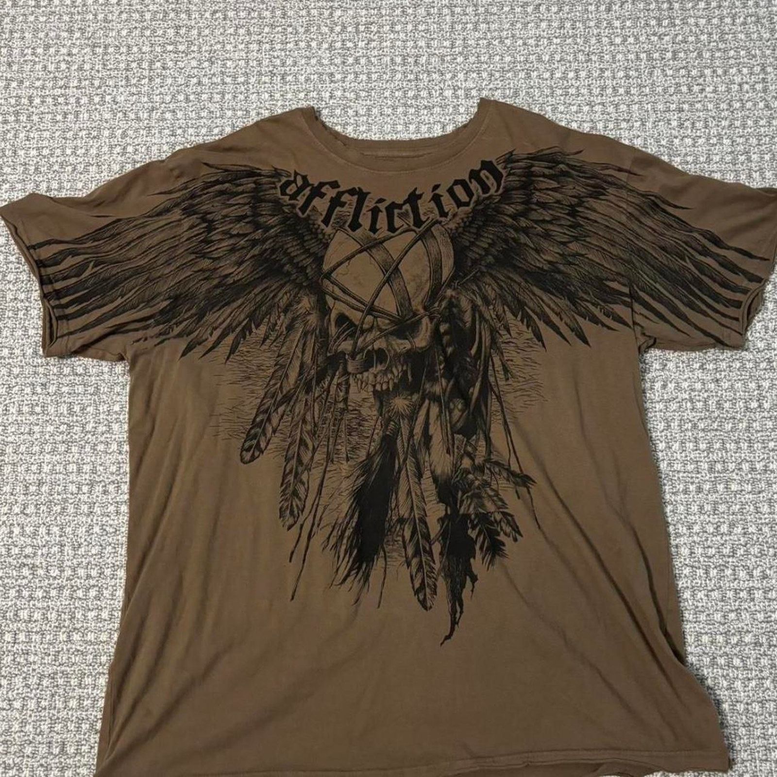 Affliction Crazy y2k affliction skull wings Tee Size US XXL / EU 58 / 5 - 2 Thumbnail