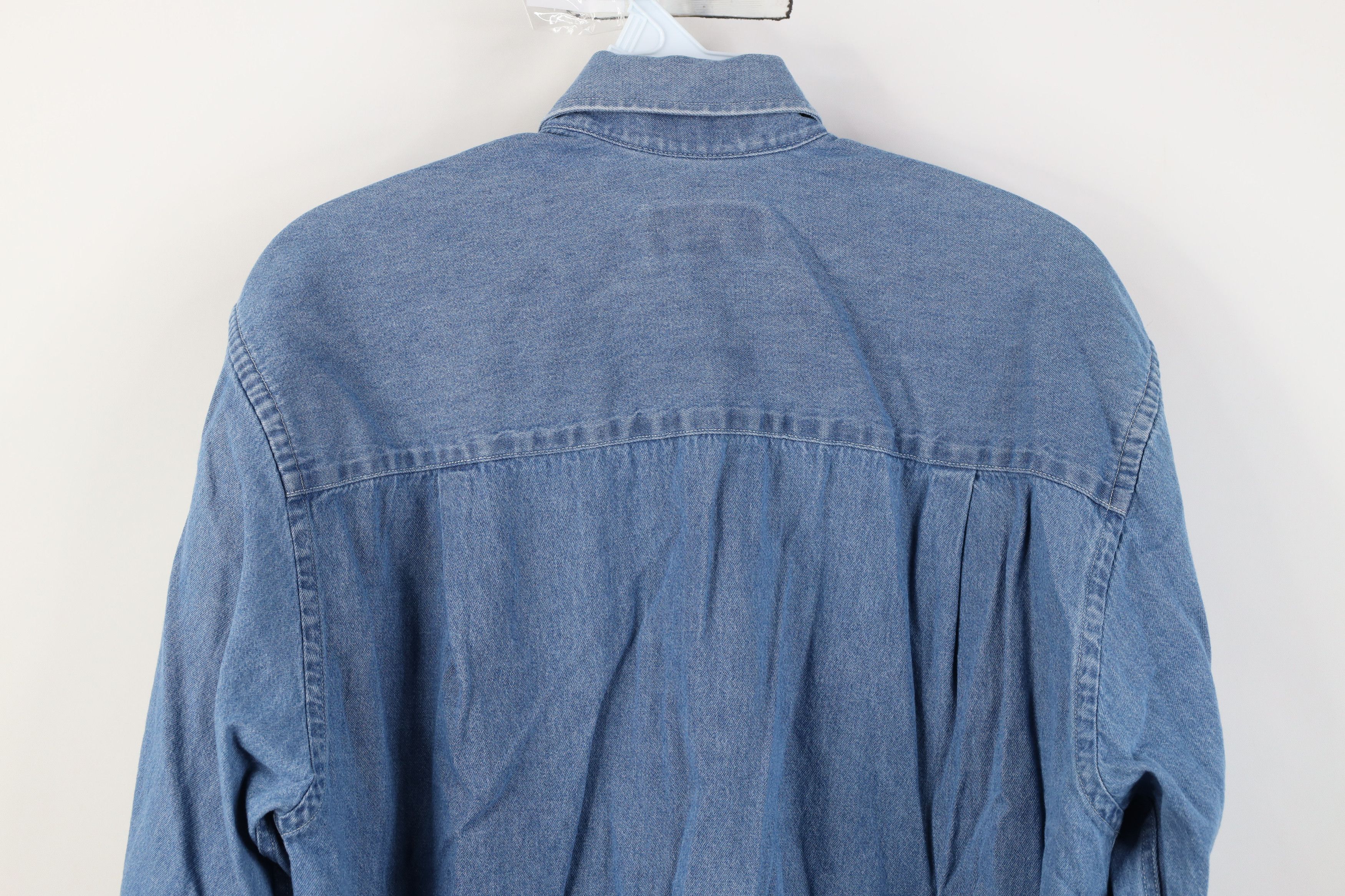 Vintage Vintage 90s Y2K Corvette Racing Denim Button Down Shirt Size US S / EU 44-46 / 1 - 13 Thumbnail