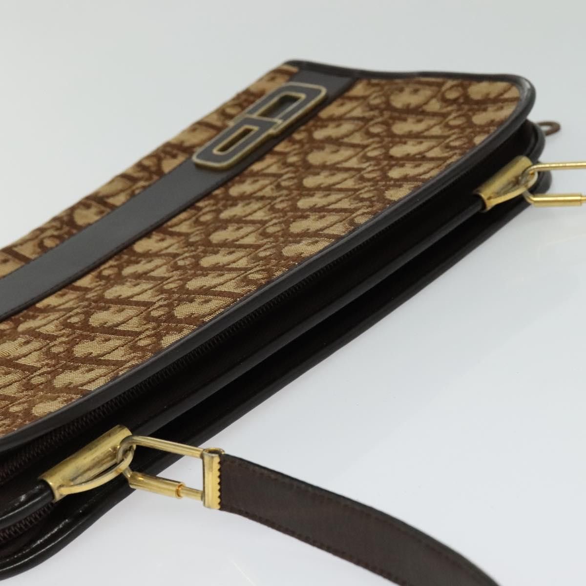 Dior DIOR Trotter Canvas Shoulder Bag Brown Gold Size ONE SIZE - 6 Thumbnail