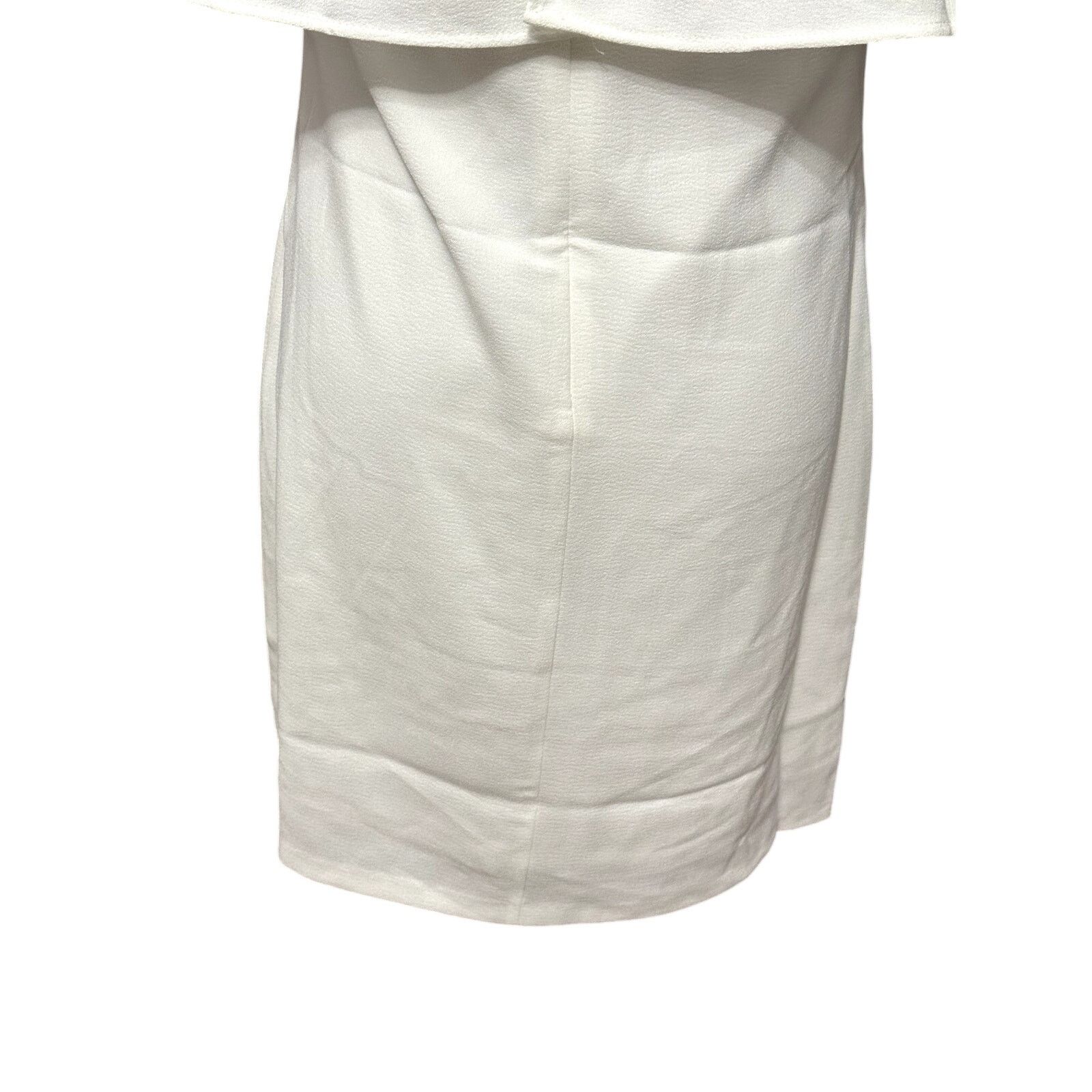 Other Charles Henry Mini Dress Ruffle Off Shoulder Ivory XS NWOT Size XS / US 0-2 / IT 36-38 - 7 Thumbnail