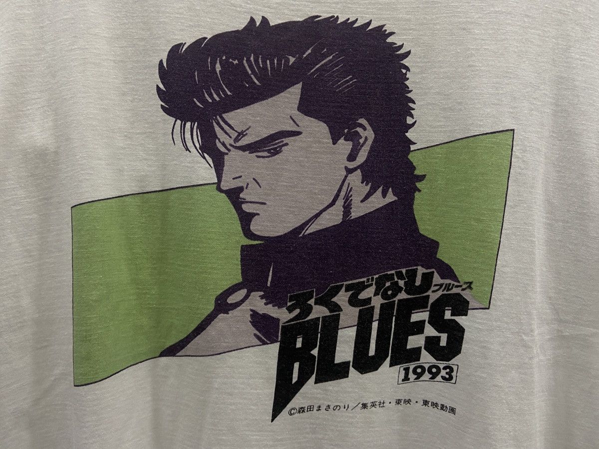 Anime × Vintage Vintage 90s ANIME BLUES Cartoon Comic Japan Movie T-SHIRT Size US L / EU 52-54 / 3 - 4 Thumbnail