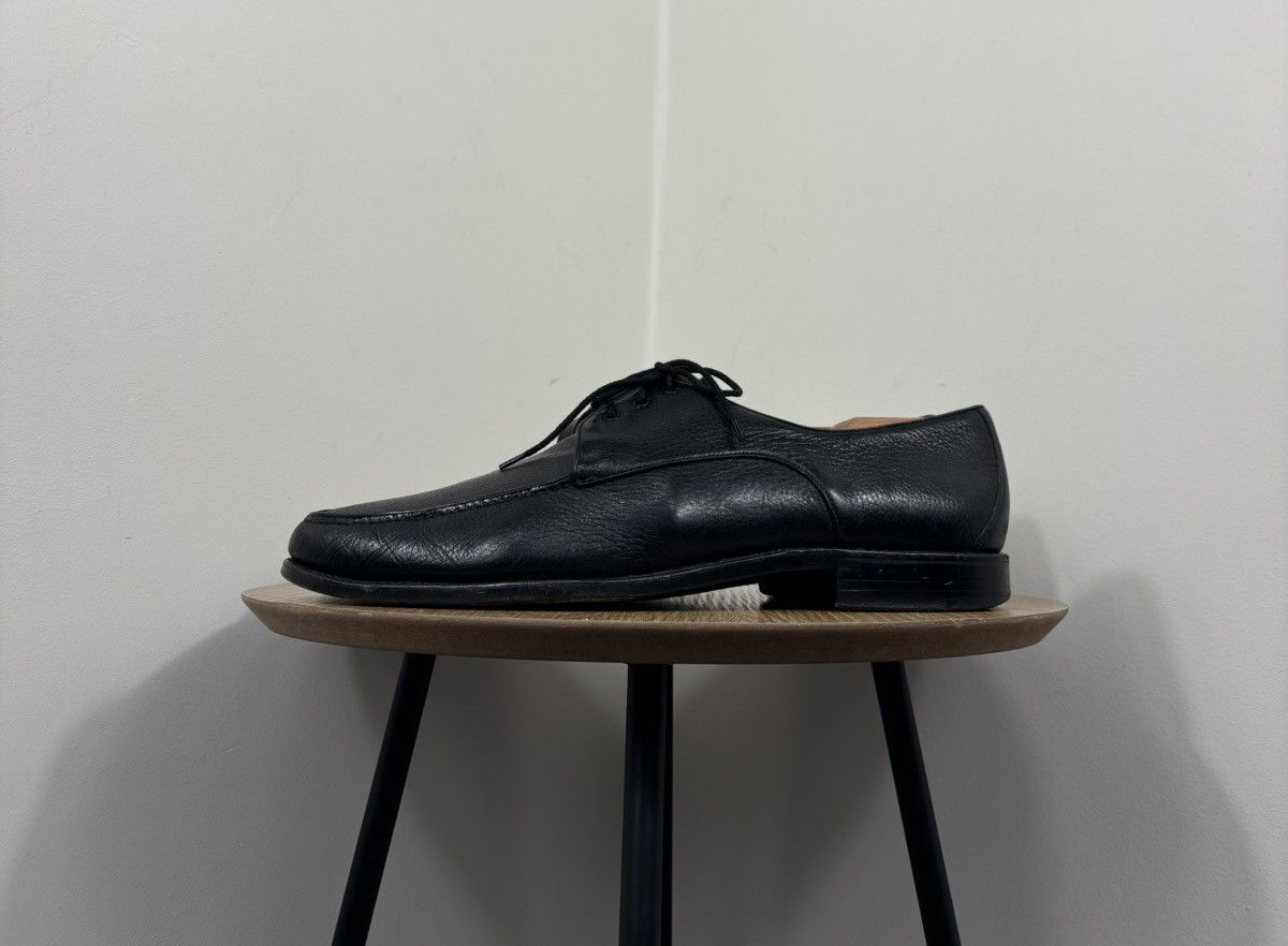 Gravati Gravati Vintage Black Leather Split-Toe Lace-Up Dress Shoes Size US 11.5 / EU 44-45 - 11 Thumbnail