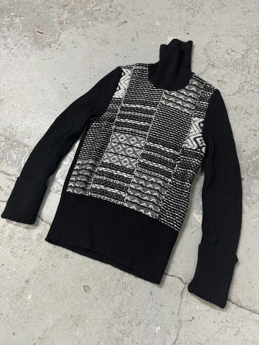 Maison Margiela AW2015 Maison Margiela Wool Black & White Turtleneck Size US S / EU 44-46 / 1 - 5 Thumbnail