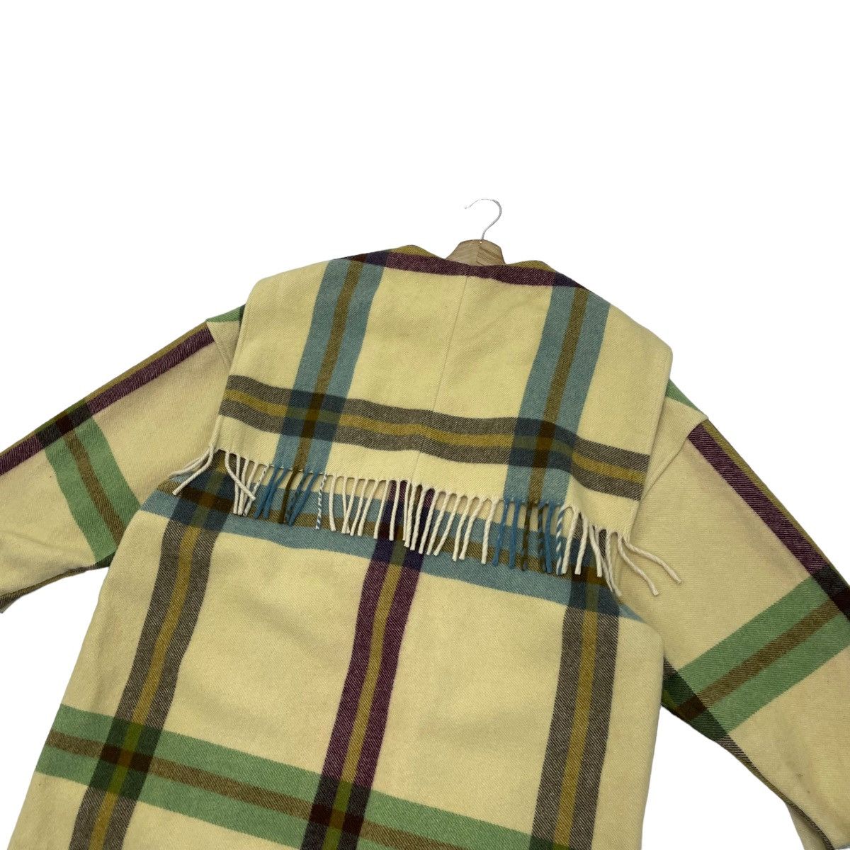 Autumn Cashmere 🔥Benetton Blue Family Oversized Checked Wool Jacket Size L / US 10 / IT 46 - 5 Thumbnail