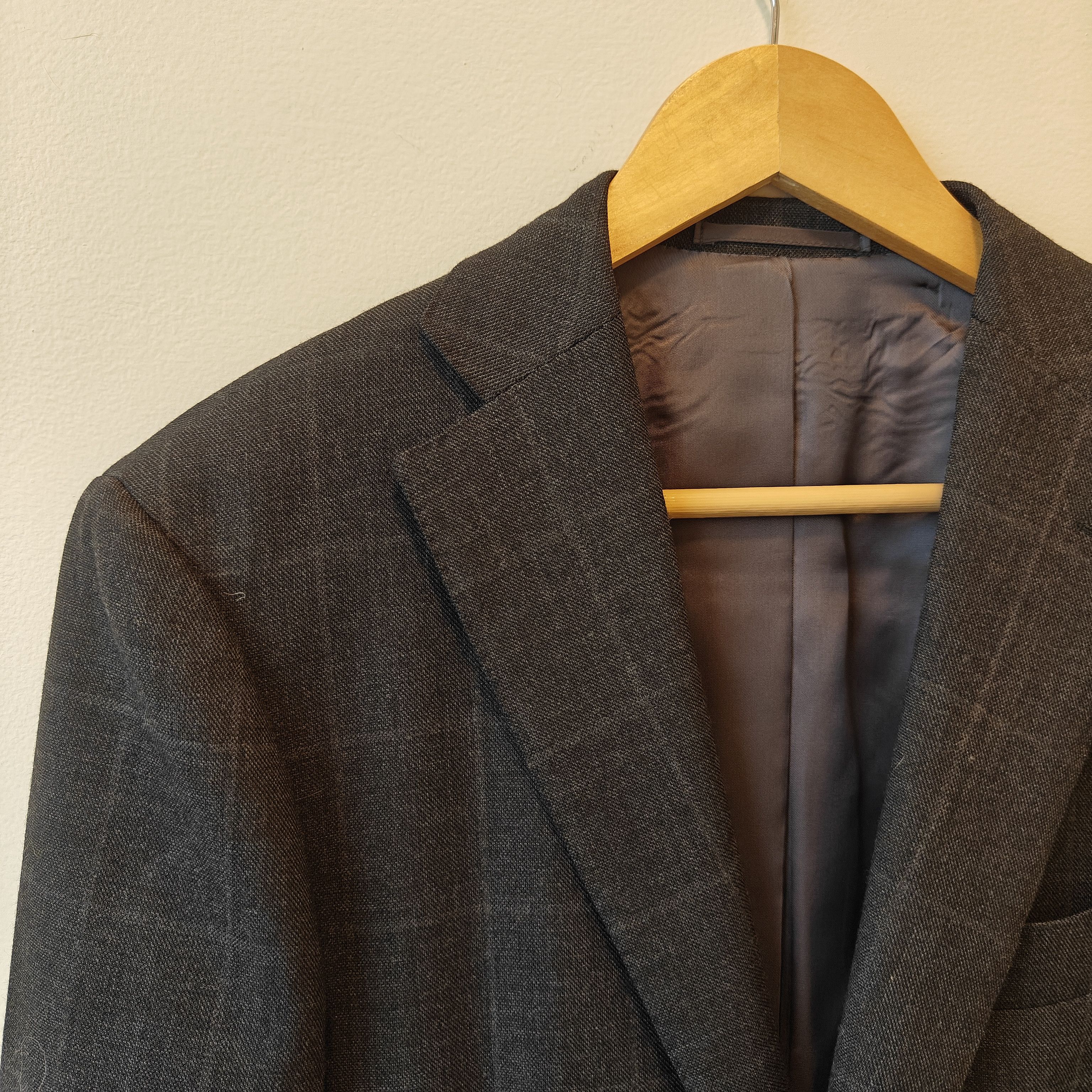 Ring Jacket Ring Jacket Grey Plaid Check Wool Blazer Made in Japan Size 46R - 3 Thumbnail