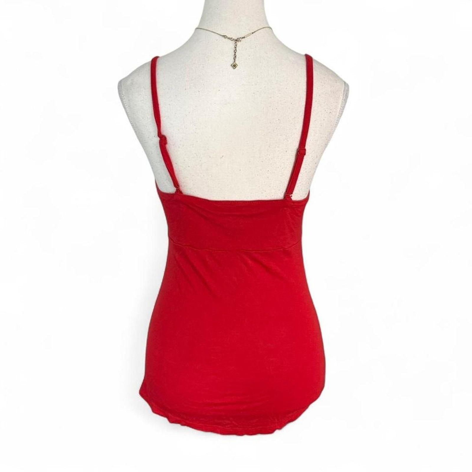 Other Charlotte Russe Y2K Cherry Red Fitted Tank Bow Detail Size M Size M / US 6-8 / IT 42-44 - 4 Thumbnail