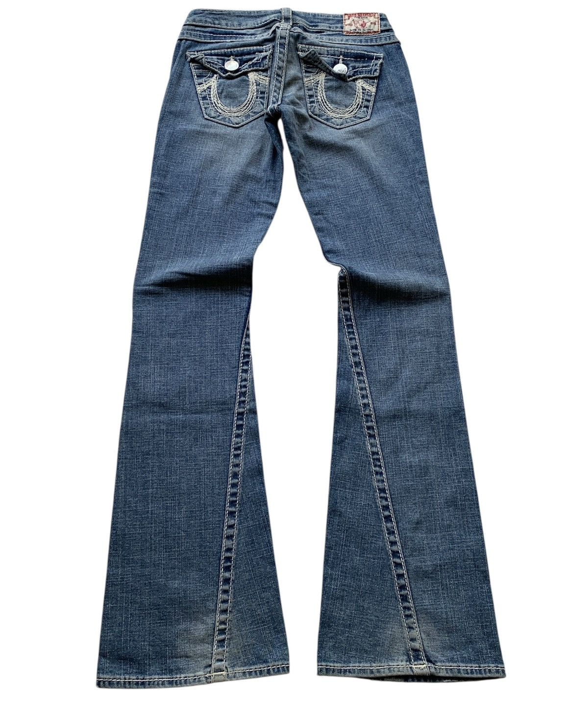 True Religion 2000’s True Religion Joey Distressed Bootcut Flare Pants Size US 28 / EU 44 - 10 Thumbnail