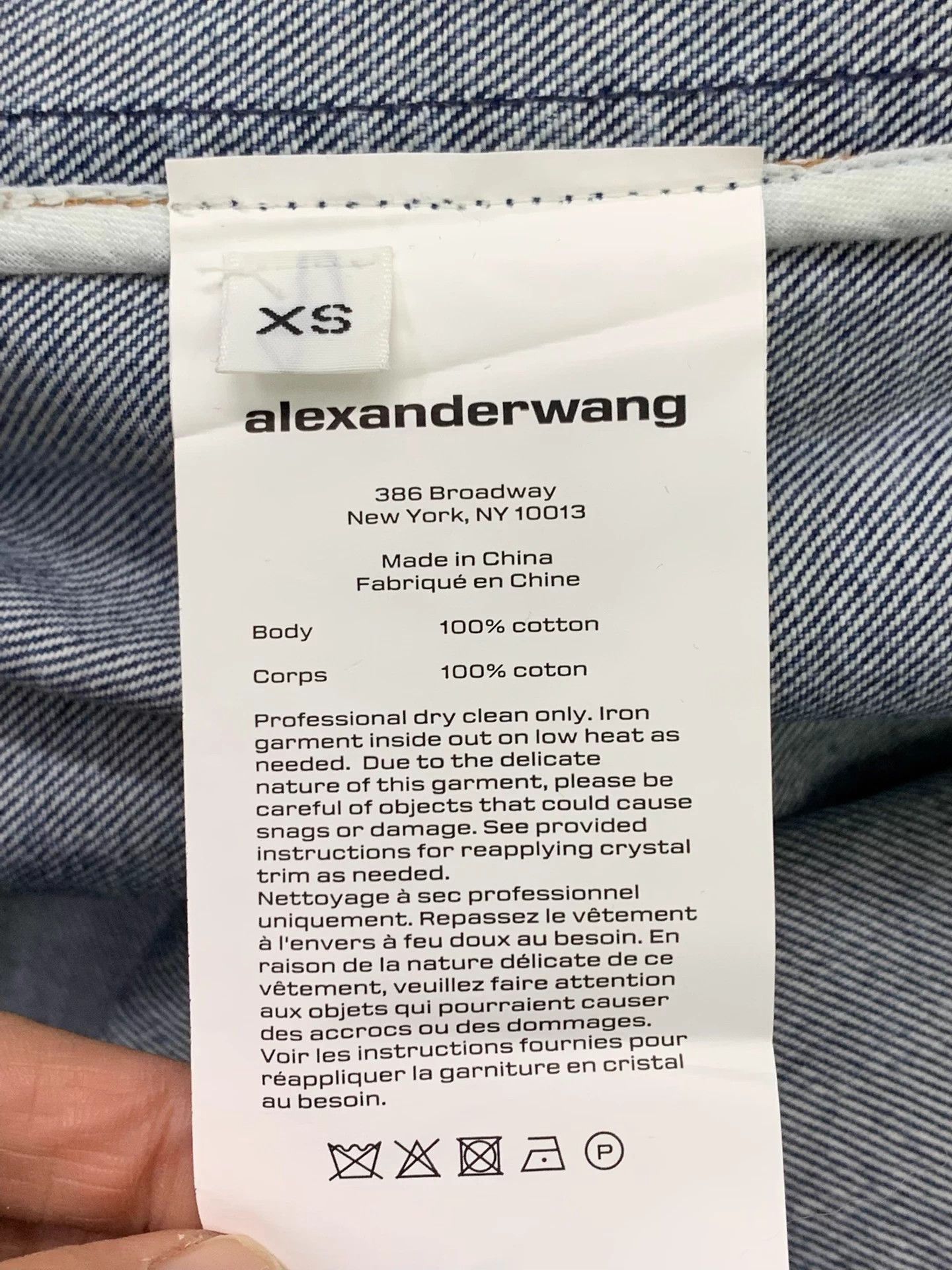 Alexander Wang Alexander Wang Blue Crystal Logo Overshirt XS Unisex Size US XS / EU 42 / 0 - 5 Thumbnail