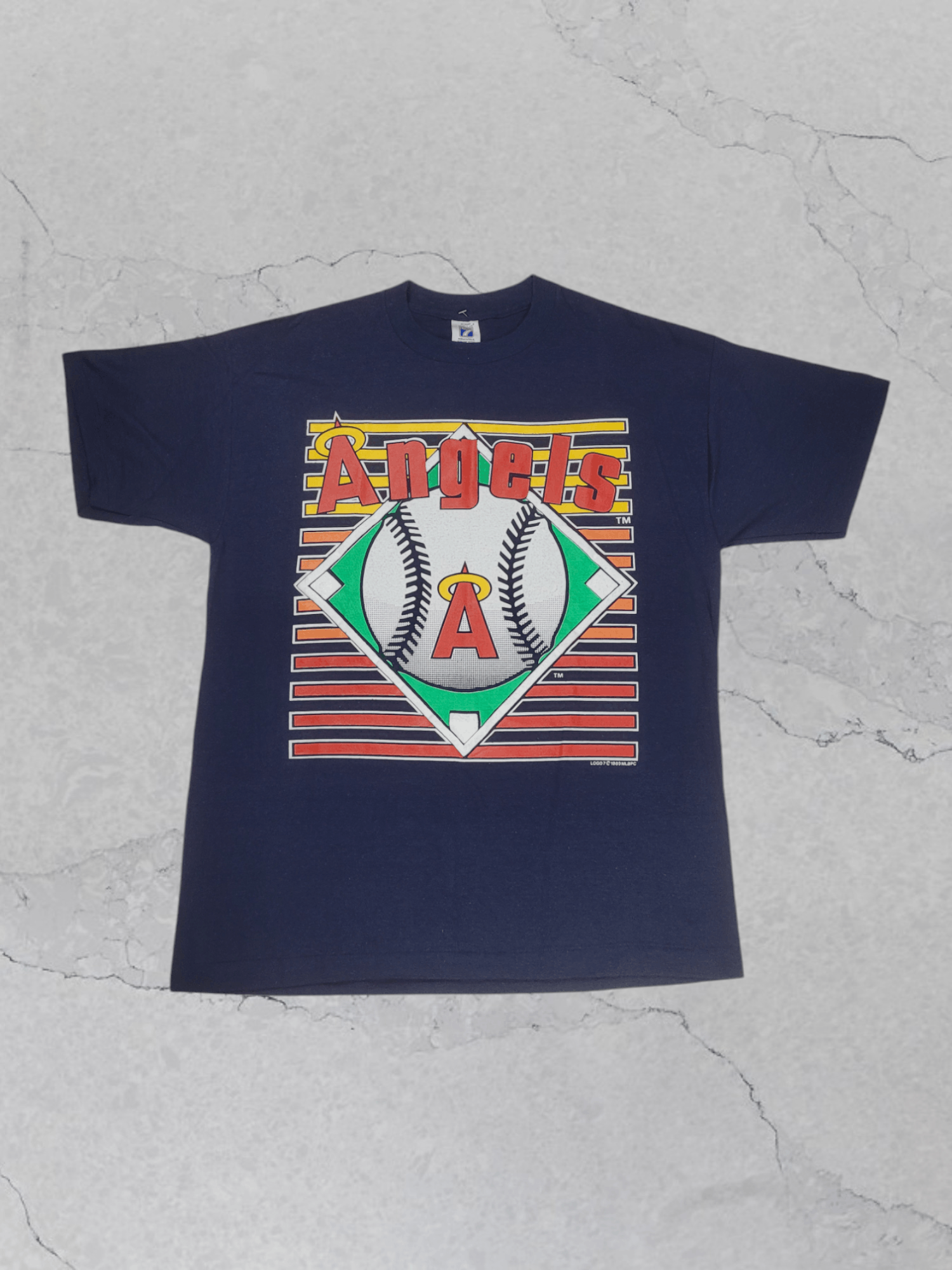 Logo 7 × MLB × Vintage Logo7 California Angels MLB t-shirt vintage 80s Size US L / EU 52-54 / 3 - 1 Thumbnail