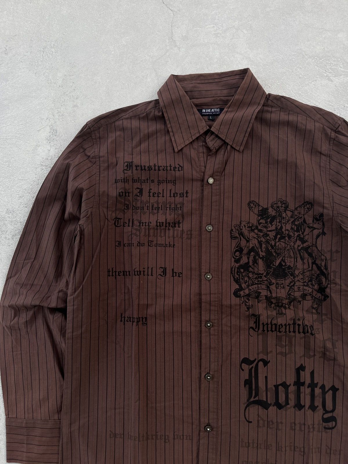 In The Attic IN THE ATTIC CHANGABLE DESIGN POEM SHIRT JAPAN PUNK STYLE Size US L / EU 52-54 / 3 - 2 Thumbnail