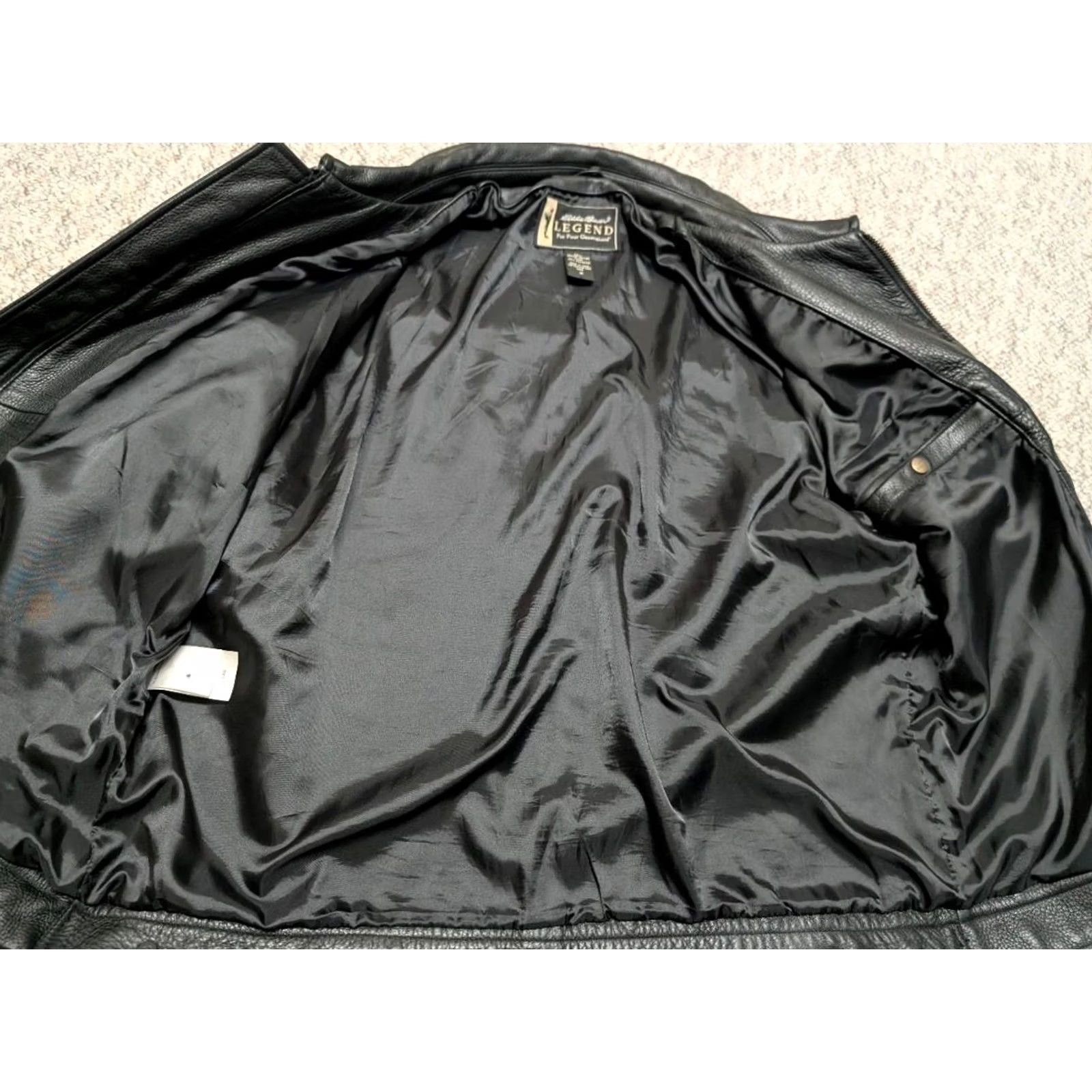 Eddie Bauer VINTAGE Eddie Bauer leather jacket M black JOURNEYMAN legend motorcycle bomber Size US M / EU 48-50 / 2 - 4 Thumbnail