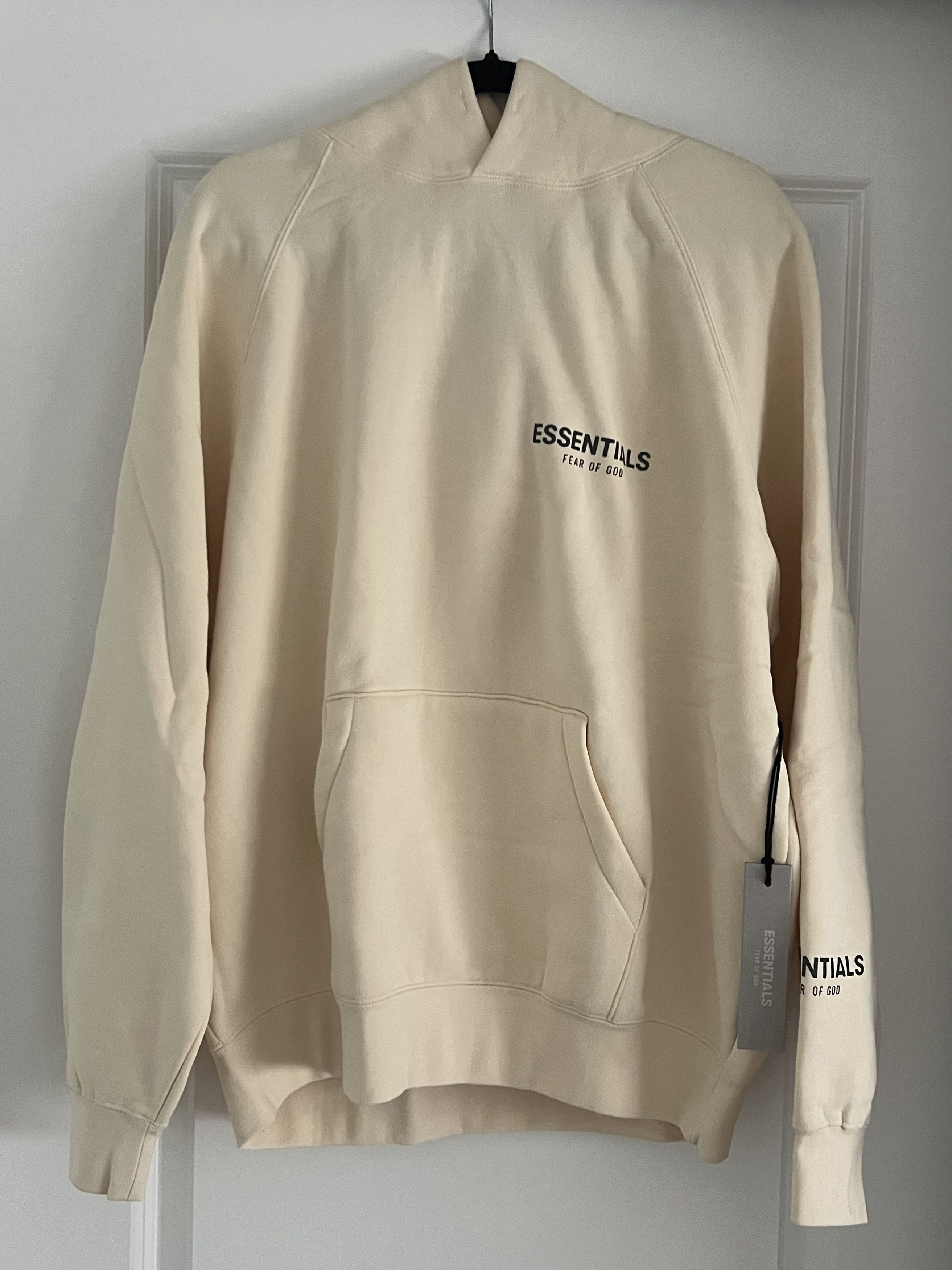 Cream Fear of God Essentials 2024 Hoodie