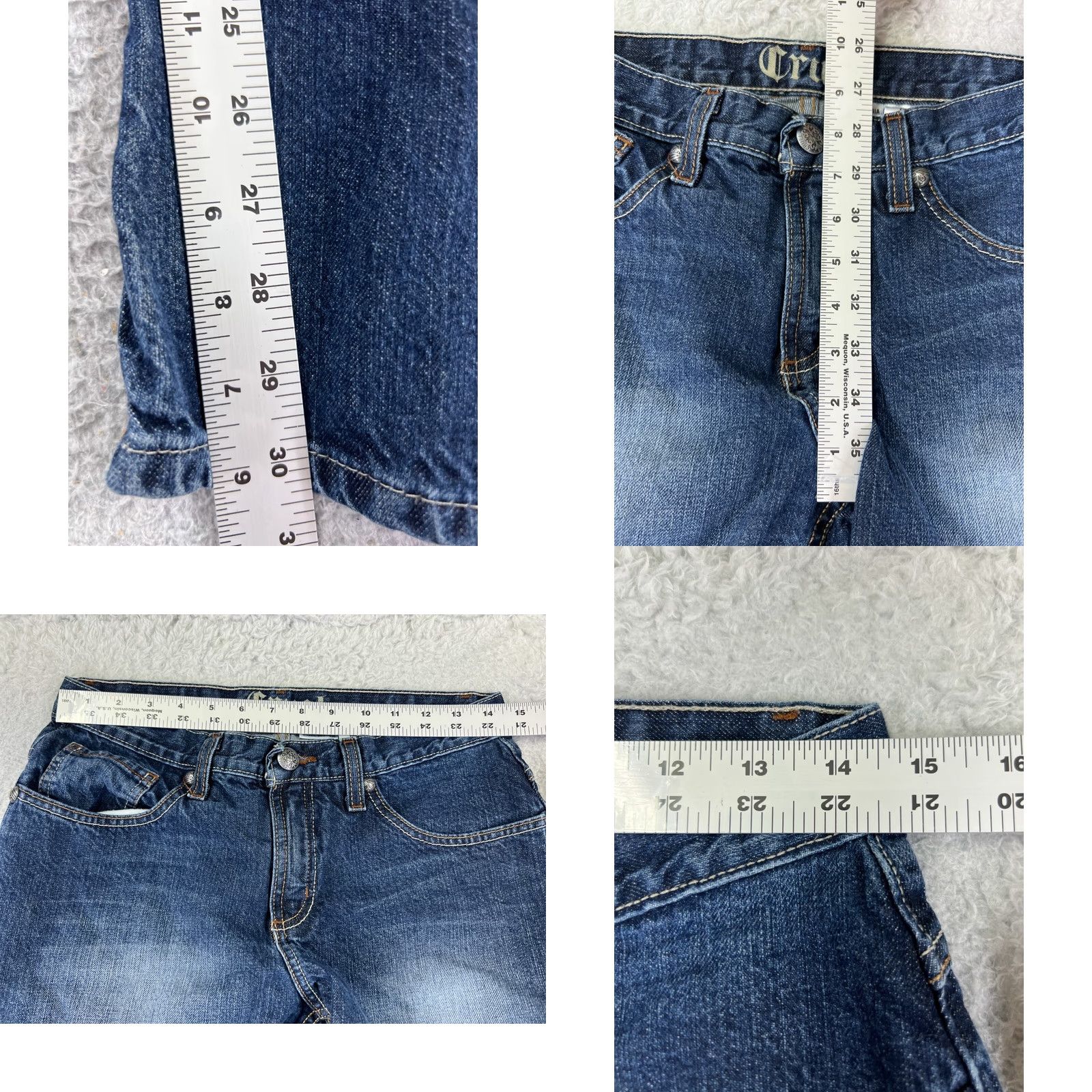 Vintage Cruel Jeans Womens 27 Blue Denim Bootcut 5-Pocket Stretch Slim Cotton Blend 27x30 Georgia Cruel Girl Jeans Mens Womens Girls Size 27" / US 4 / IT 40 - 8 Thumbnail