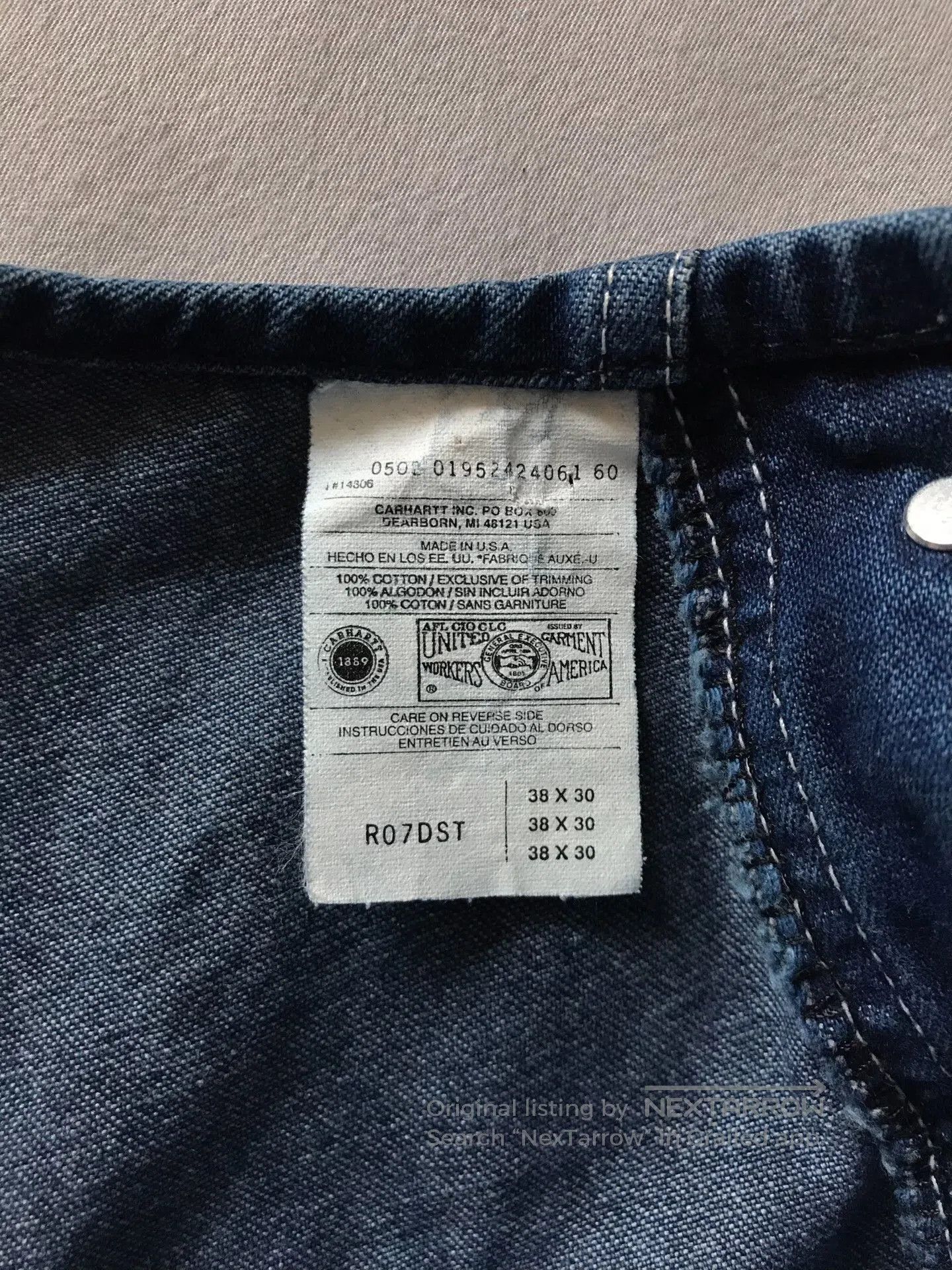 Carhartt Carhartt R07 W38L30 Denim Overalls. Size US 38 / EU 54 - 9 Thumbnail