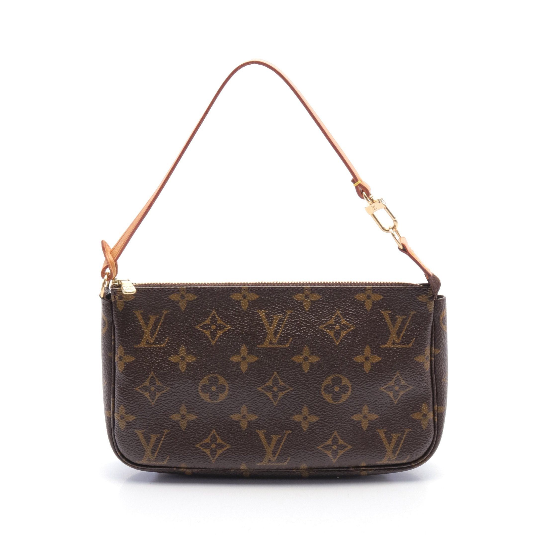 Louis Vuitton Louis Vuitton Pochette Accessoires Monogram Handbag Leather Brown Size ONE SIZE - 1 Thumbnail