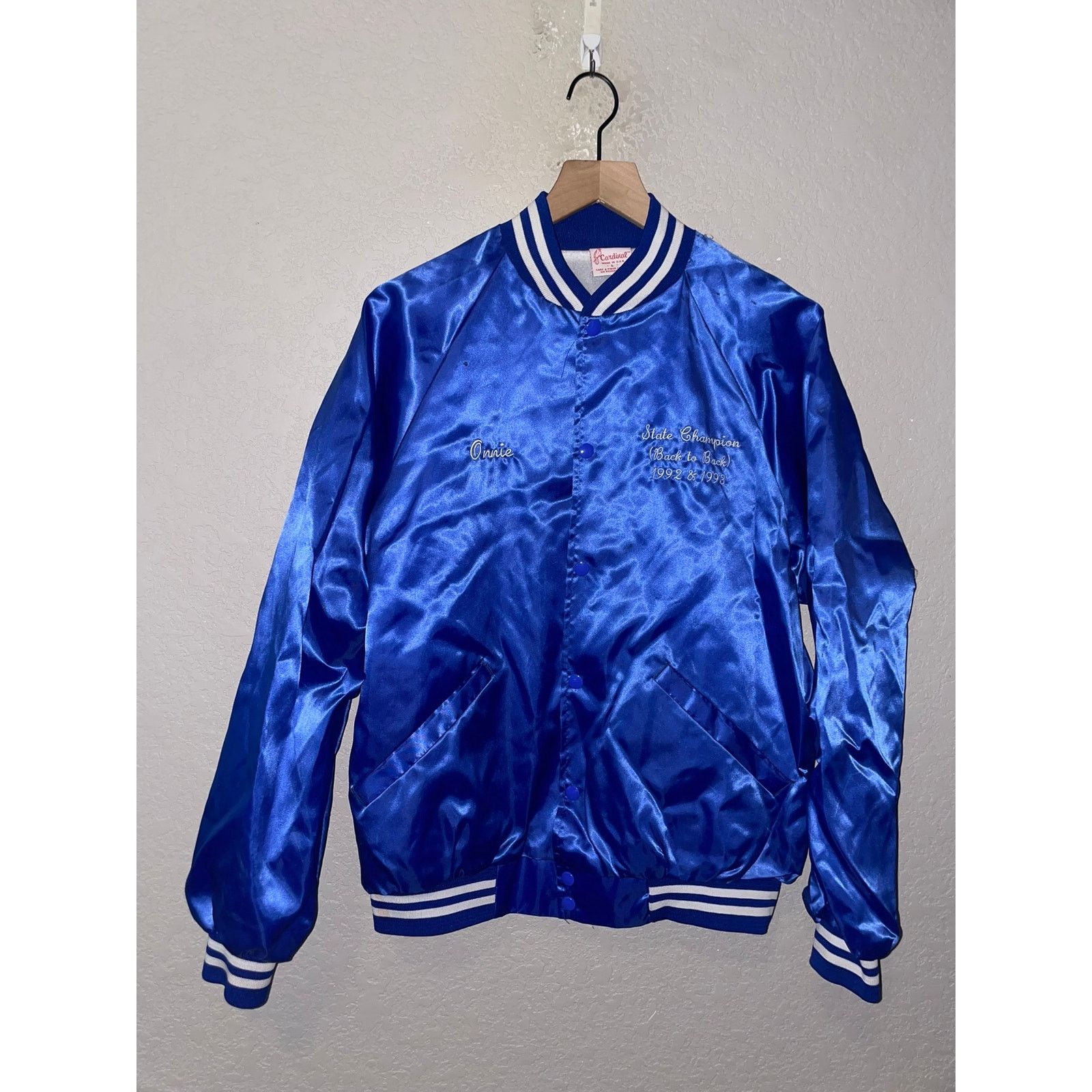 Vintage Vintage New Mexico Bomber Jacket Champions ASA 90s 80s Large Size US L / EU 52-54 / 3 - 2 Thumbnail