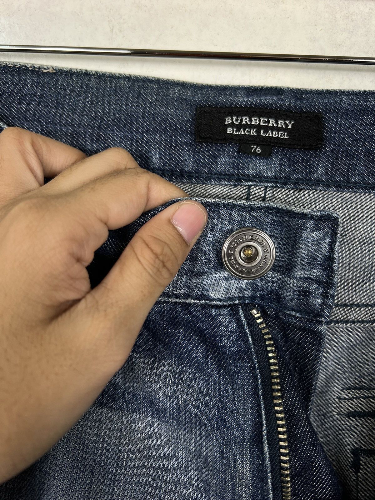Burberry 🔥 BURBERRY BLACK LABEL DYED DISTRESSED DENIM JEANS Size US 33 - 12 Thumbnail