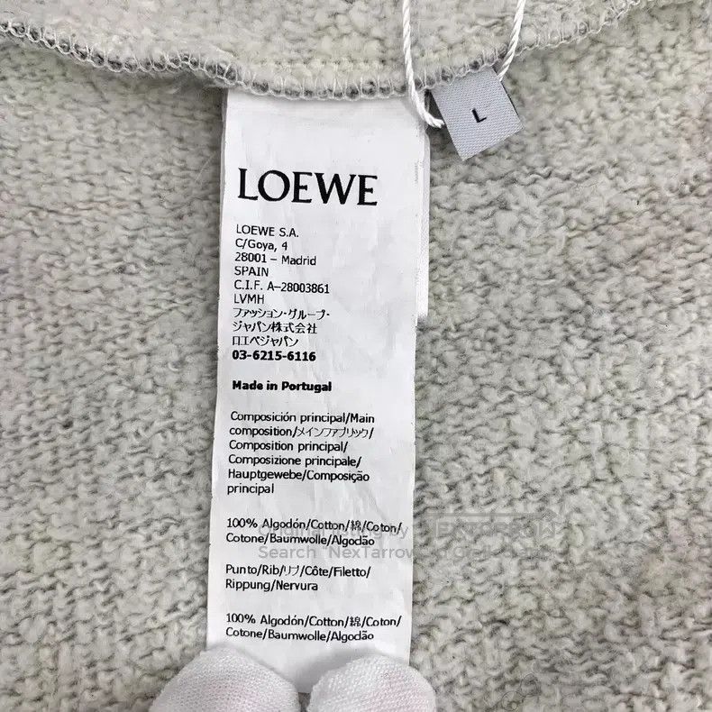 Loewe Loewe Grey lined cotton hooded long sleeve sweatshirt Size L / US 10 / IT 46 - 7 Thumbnail
