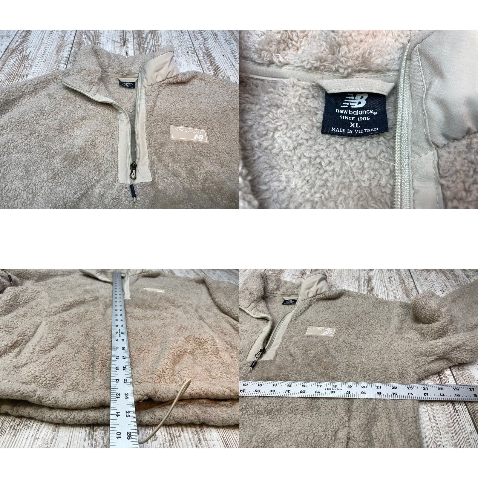 New Balance VINTAGE New Balance Jacket 1/4 Zip Pullover Womens XL Gray Fleece Sherpa Warm Outdoor Size XL / US 12-14 / IT 48-50 - 8 Thumbnail