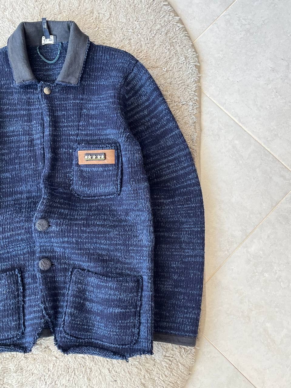 Emporio Armani ARMANI JEANS Cardigan Sweater Botton Up Military Style Size US L / EU 52-54 / 3 - 4 Thumbnail