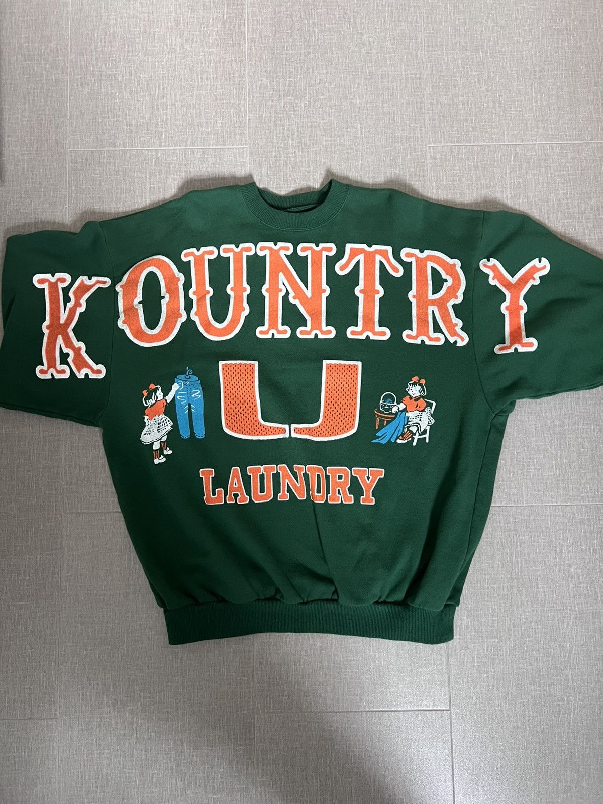 Kapital Kountry Laundry Crewneck (Forest Green) Size US L / EU 52-54 / 3 - 2 Thumbnail