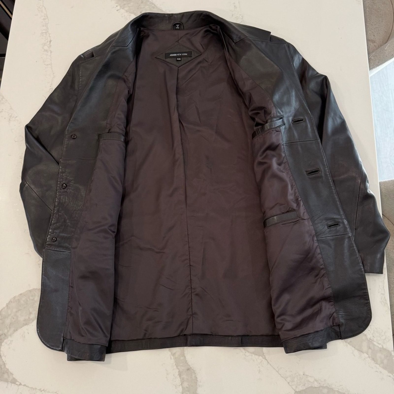Jones New York Jones New York Genuine Leather Button Jacket Coat Mens 42R Size US L / EU 52-54 / 3 - 6 Thumbnail