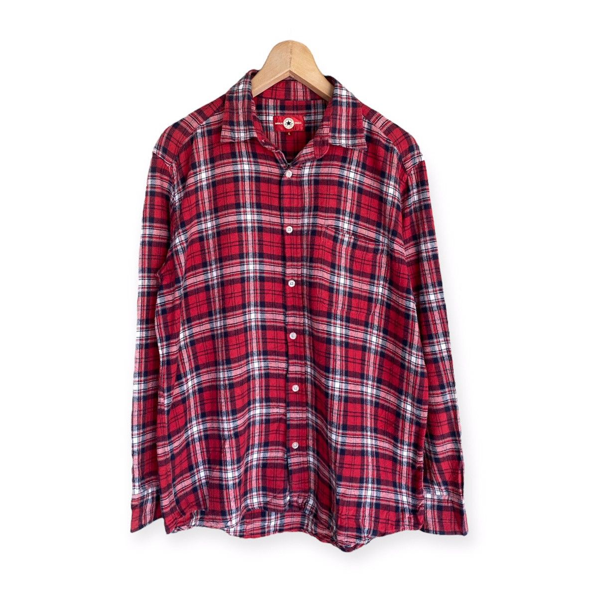 Converse Vintage Converse Plaid Tartan Flannel Shirt Button Up Size US M / EU 48-50 / 2 - 1 Thumbnail