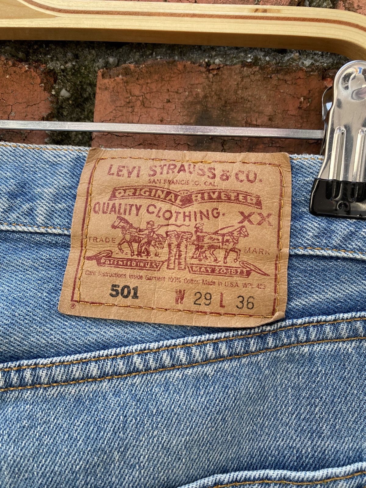 Levi's × Levi's Vintage Clothing × Vintage w29x33 vintage levi's 501 made in USA faded Size US 29 - 5 Thumbnail