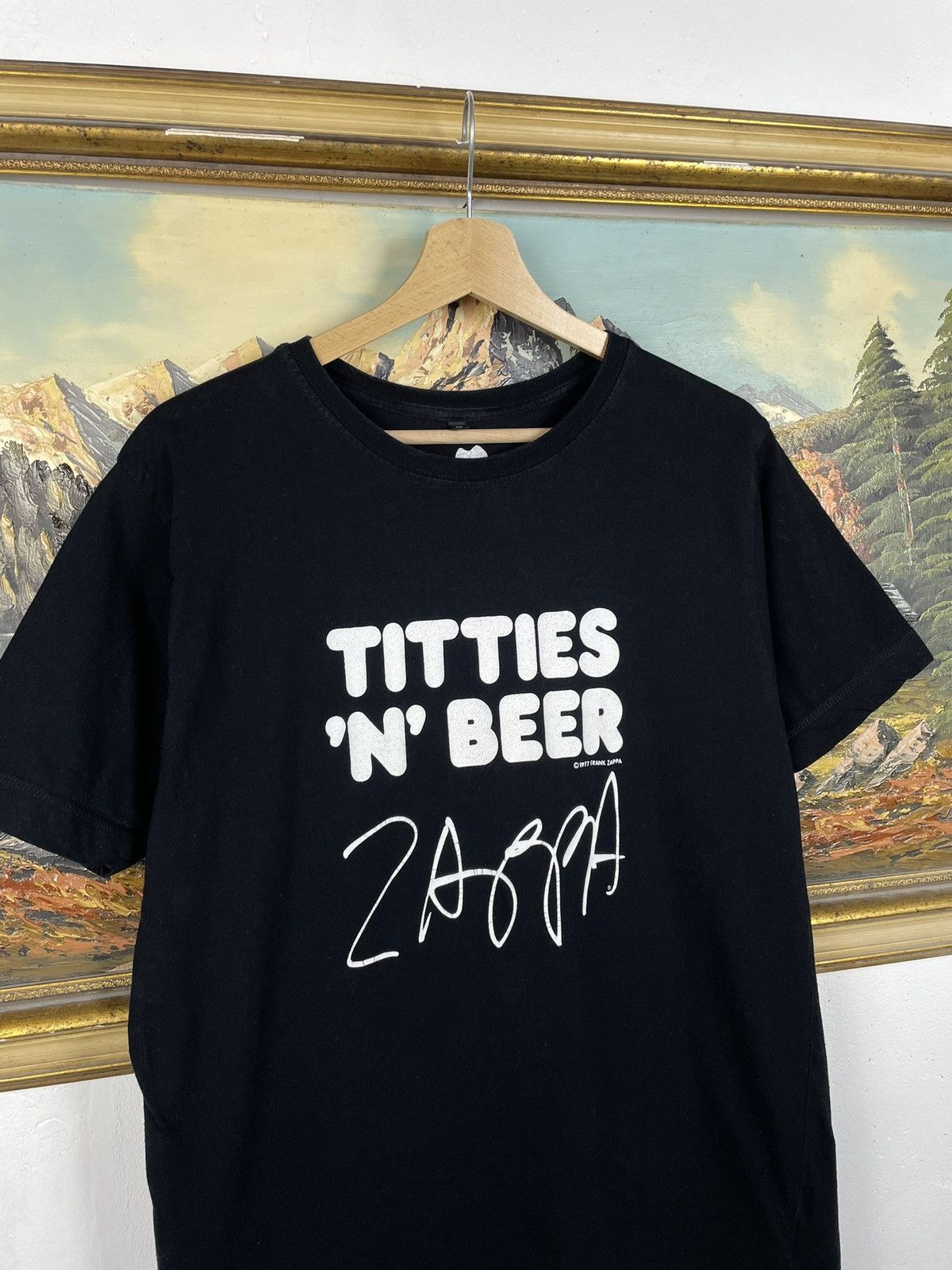 Band Tees Vintage 70’s Frank Zappa Titties N and Beer Tee Band Merch Size US M / EU 48-50 / 2 - 5 Thumbnail