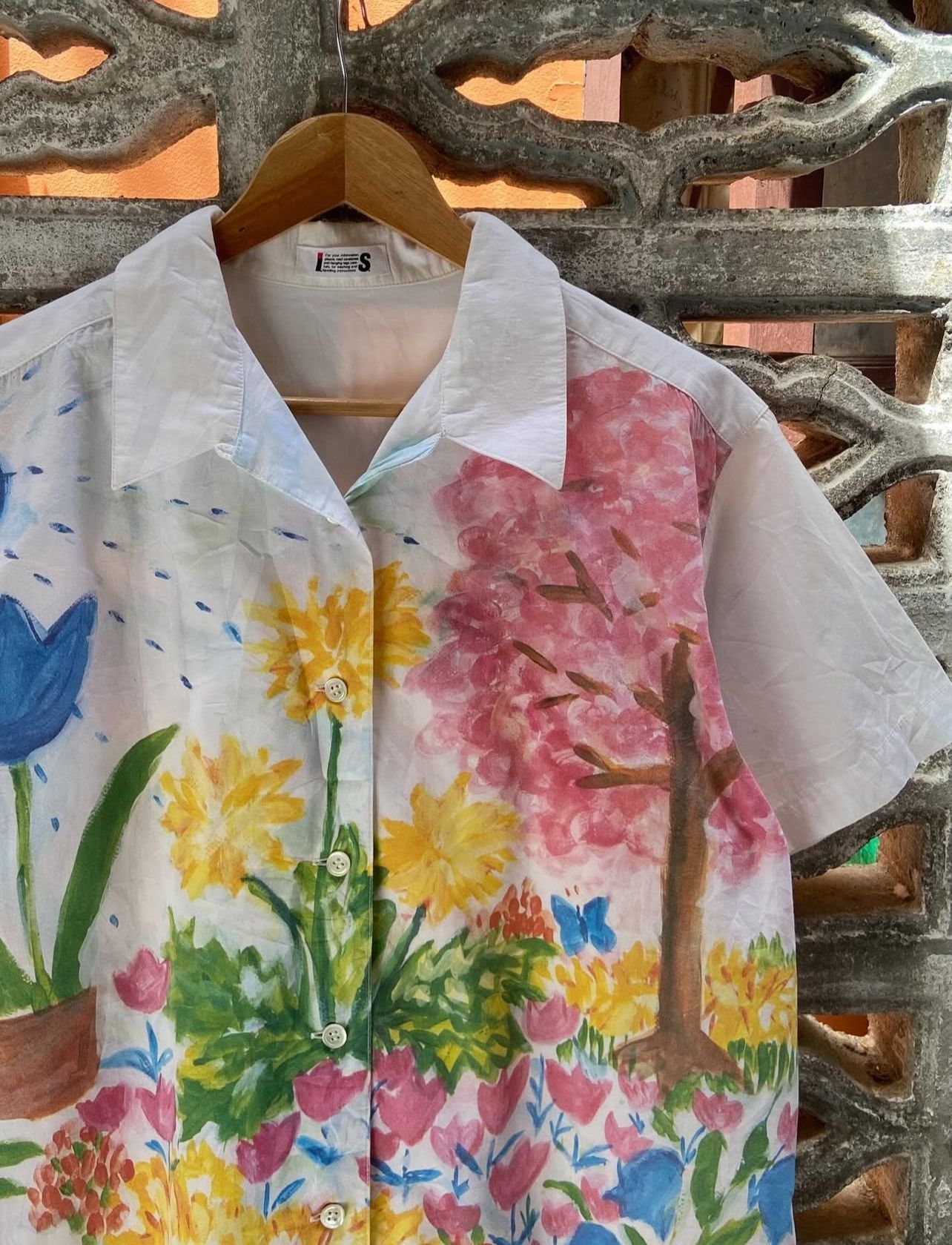 Issey Miyake Vtg IS Issey Miyake Floral Shirt Size US M / EU 48-50 / 2 - 2 Thumbnail