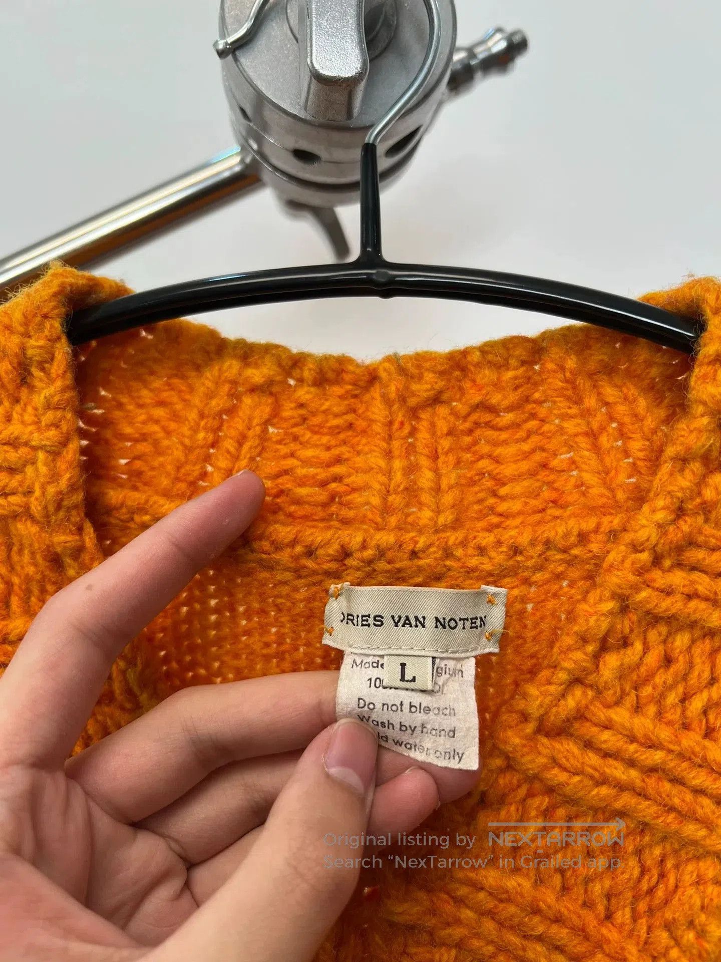 Dries Van Noten Dries Van Noten Orange Wool Sweater. Size L / US 10 / IT 46 - 5 Thumbnail