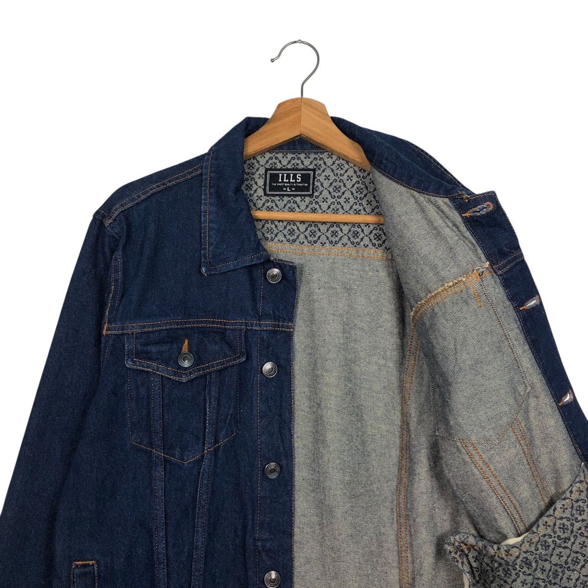 Japanese Brand 📌Vintage Denim Trucker Jacket ILLS Japan Issey Miyake Size US L / EU 52-54 / 3 - 15 Thumbnail