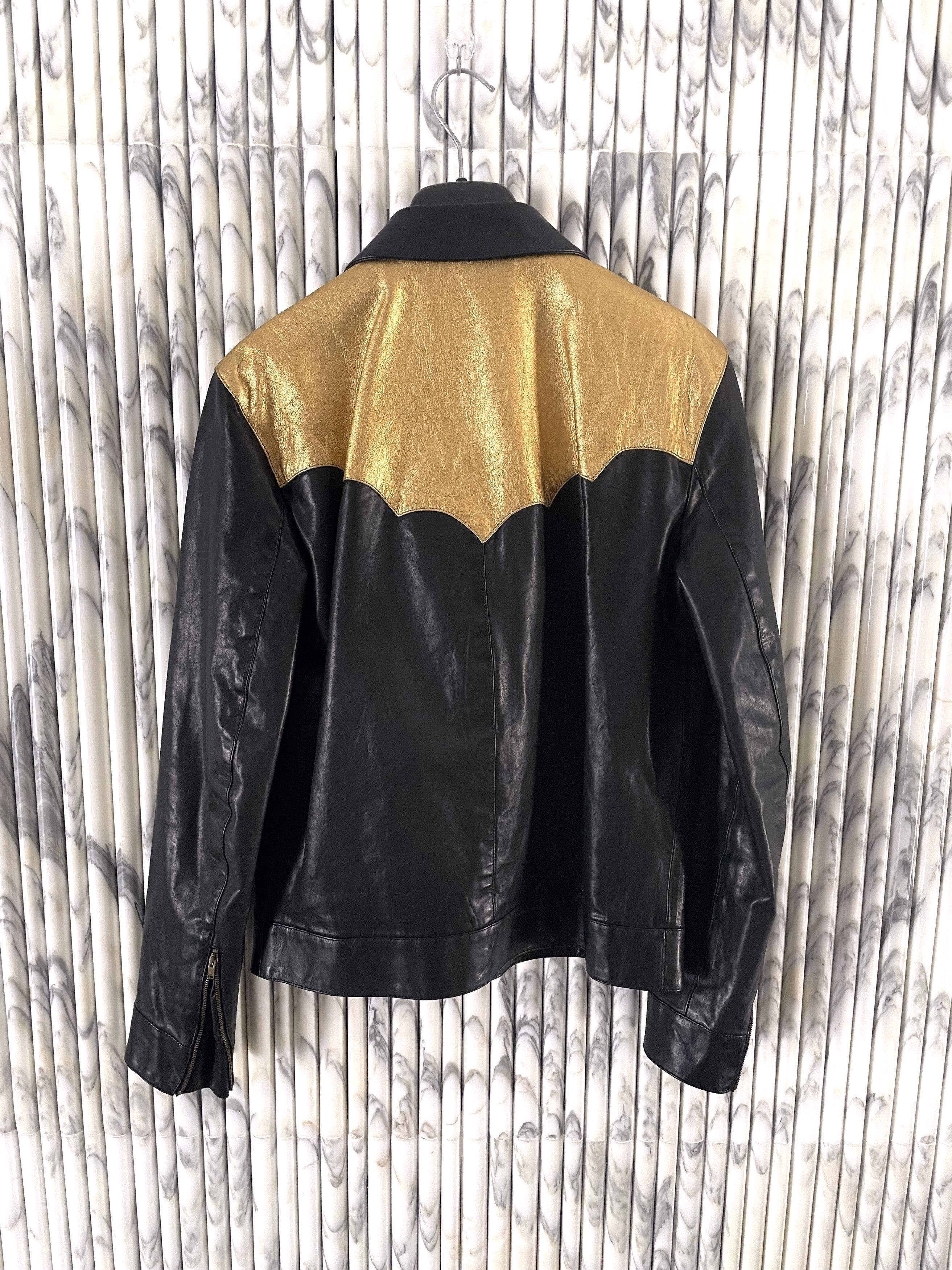 Hedi Slimane × Saint Laurent Paris GRAIL SS15 PSYCH ROCK CIRCUS WESTERN OILED CALFSKIN JACKET Size US M / EU 48-50 / 2 - 8 Thumbnail