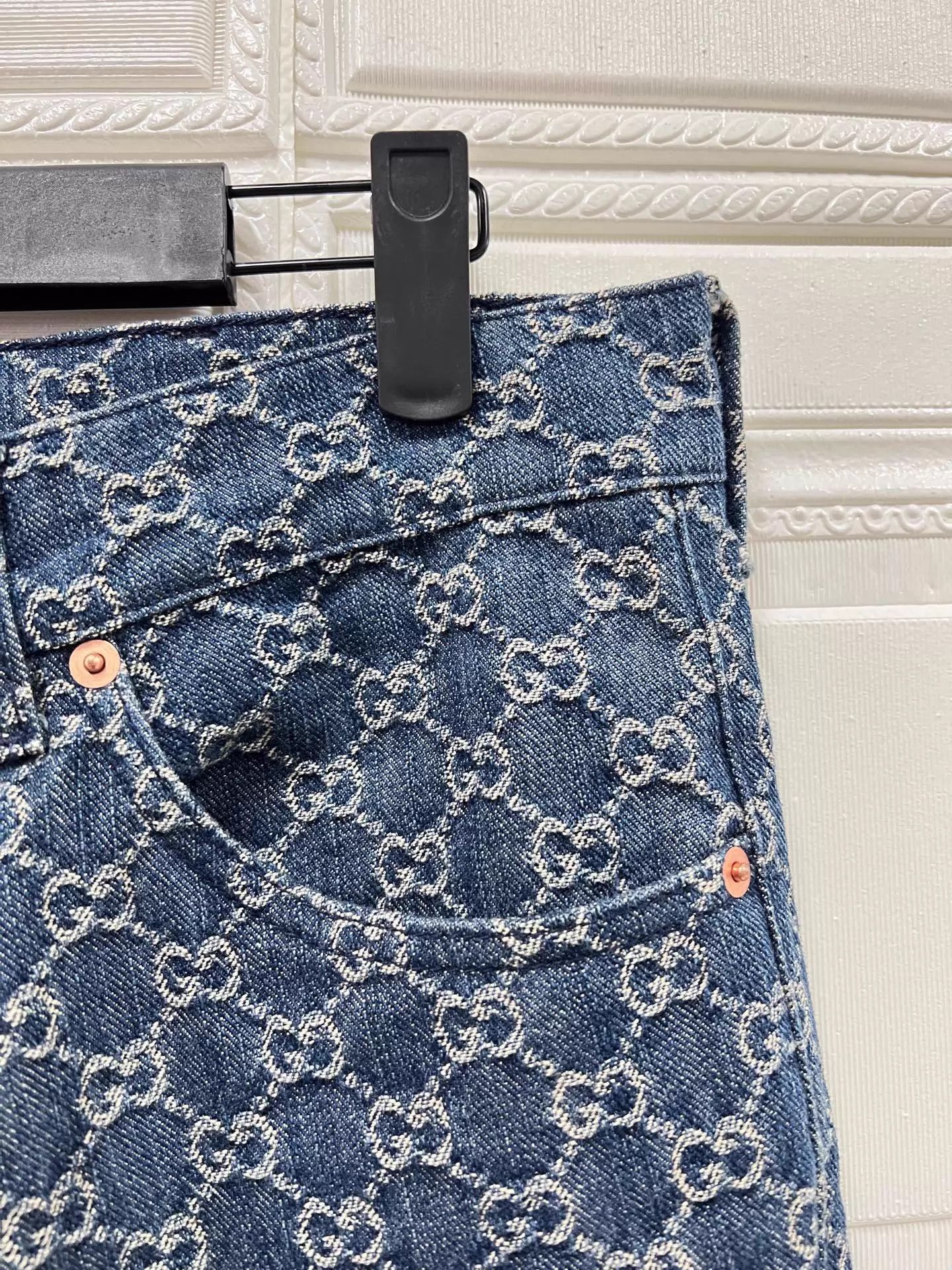 Gucci Gucci GG jacquard leather tag jeans 30 mint Size 30" / US 8 / IT 44 - 3 Thumbnail