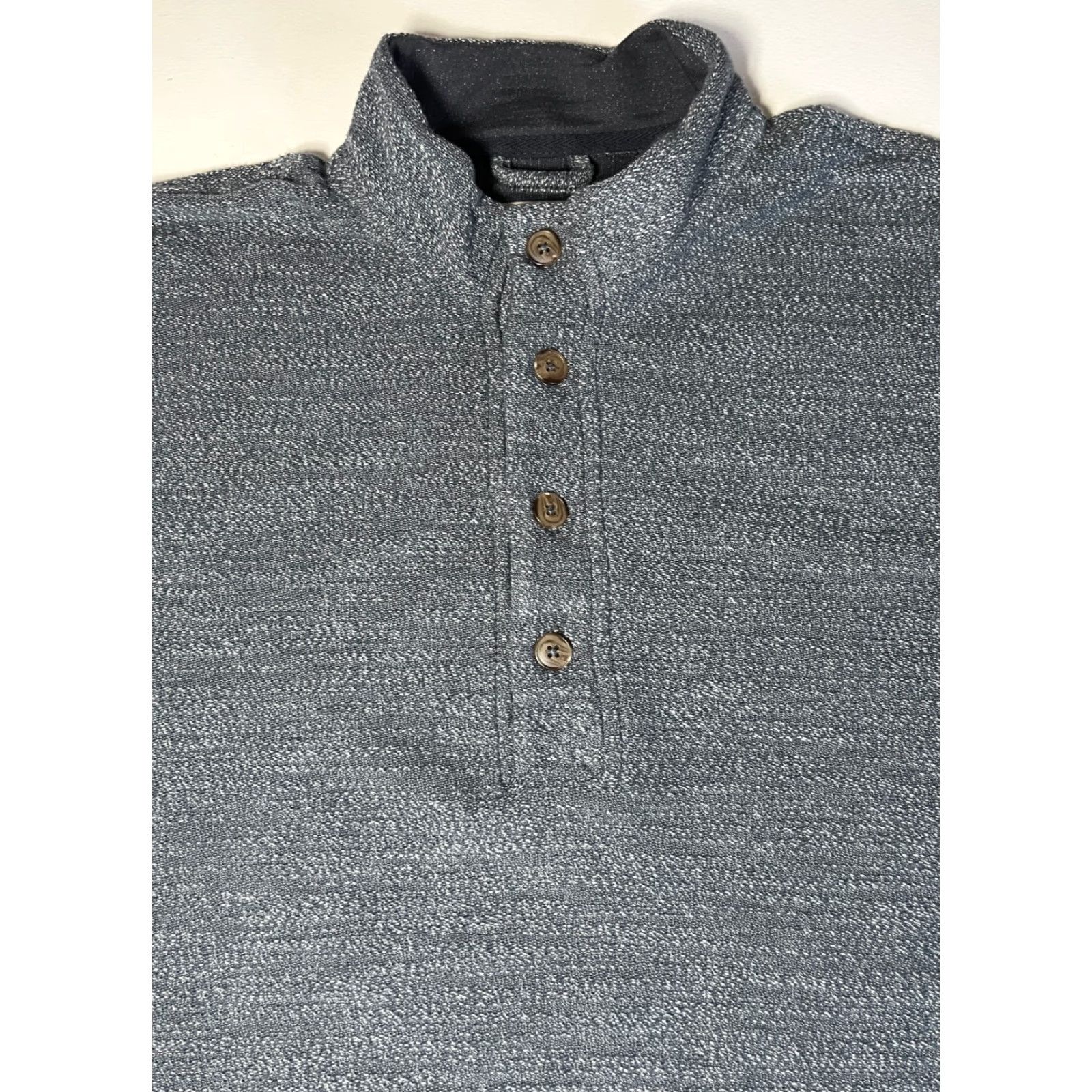 Marine Layer VINTAGE Marine Layer Men’s Clayton Henley Sweatshirt XL Gray Organic Cotton Blend Knit Sweatshirt Mens Classic Preppy Henley 90s Size US XL / EU 56 / 4 - 6 Thumbnail
