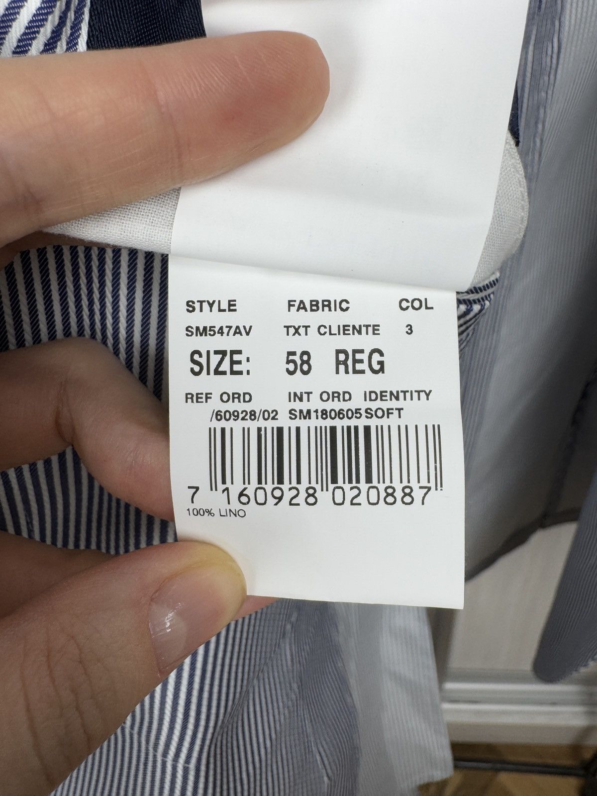 Lardini Lardini 100% Linen Blue White striped unlined lux blazer Size 48R - 12 Thumbnail