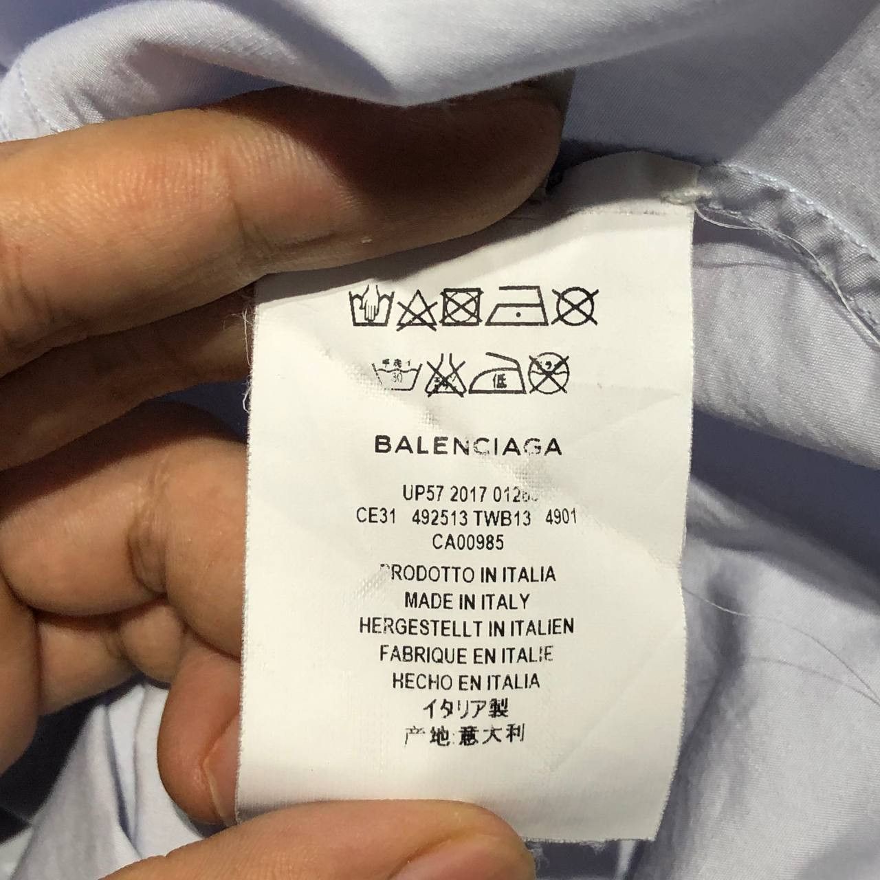 Balenciaga Balenciaga Back logo Poplin polo long sleeves Size US XL / EU 56 / 4 - 11 Thumbnail
