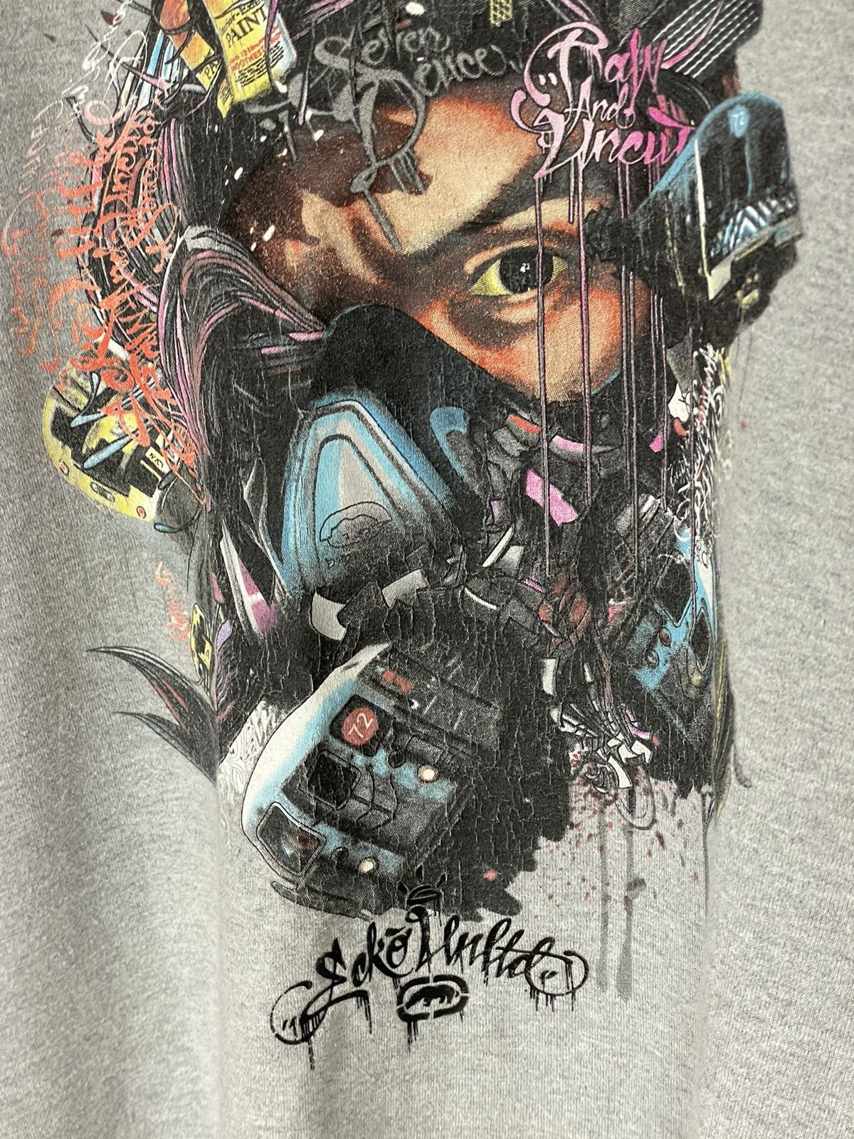 Ecko Unltd. × Vintage Vintage ECKO Unlimited Graffiti T Shirt Getting up Size US XXL / EU 58 / 5 - 8 Thumbnail